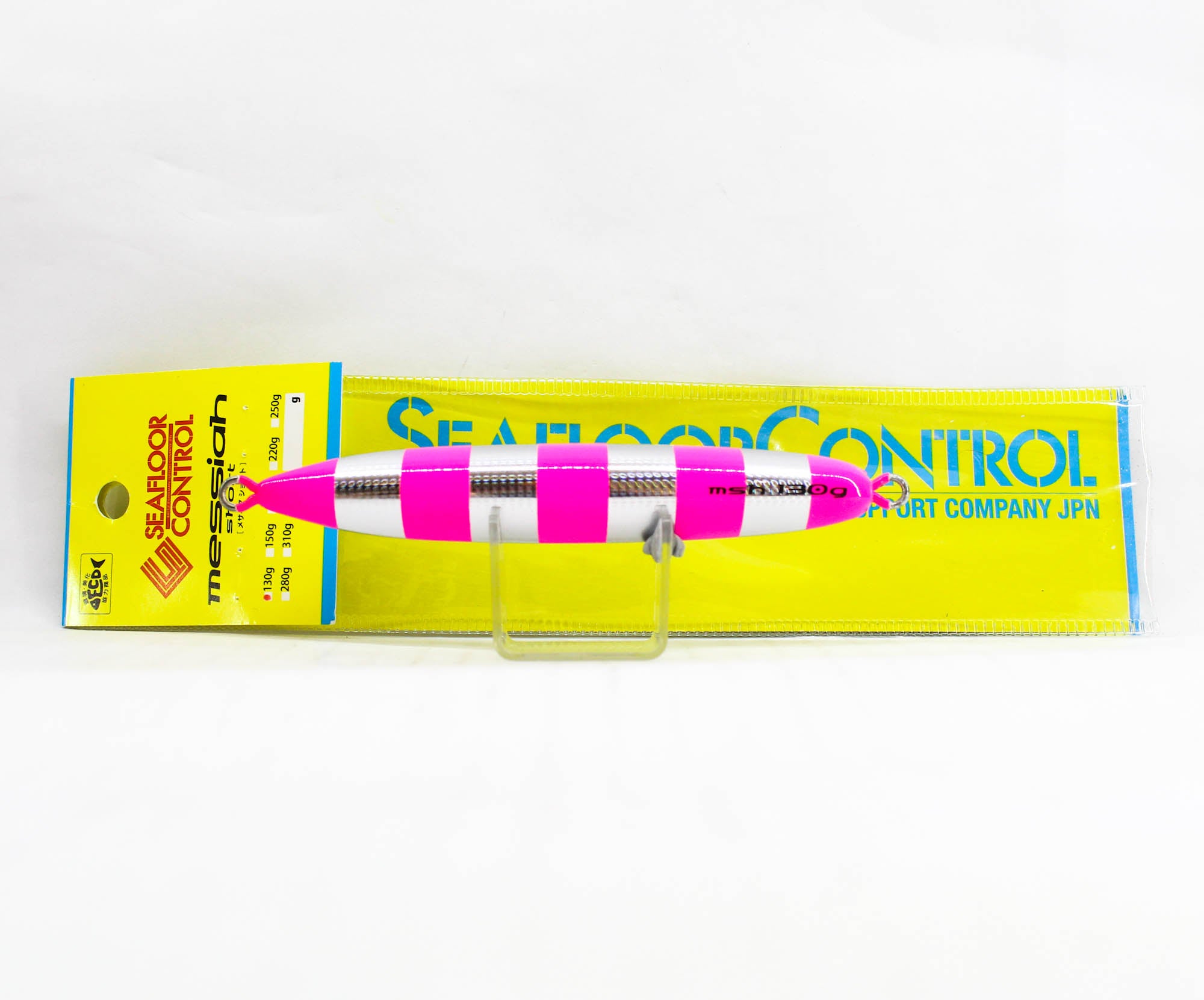 Seafloor Control Metal Jig Messiah Short 130 grams Zebra Pink GR (4788)