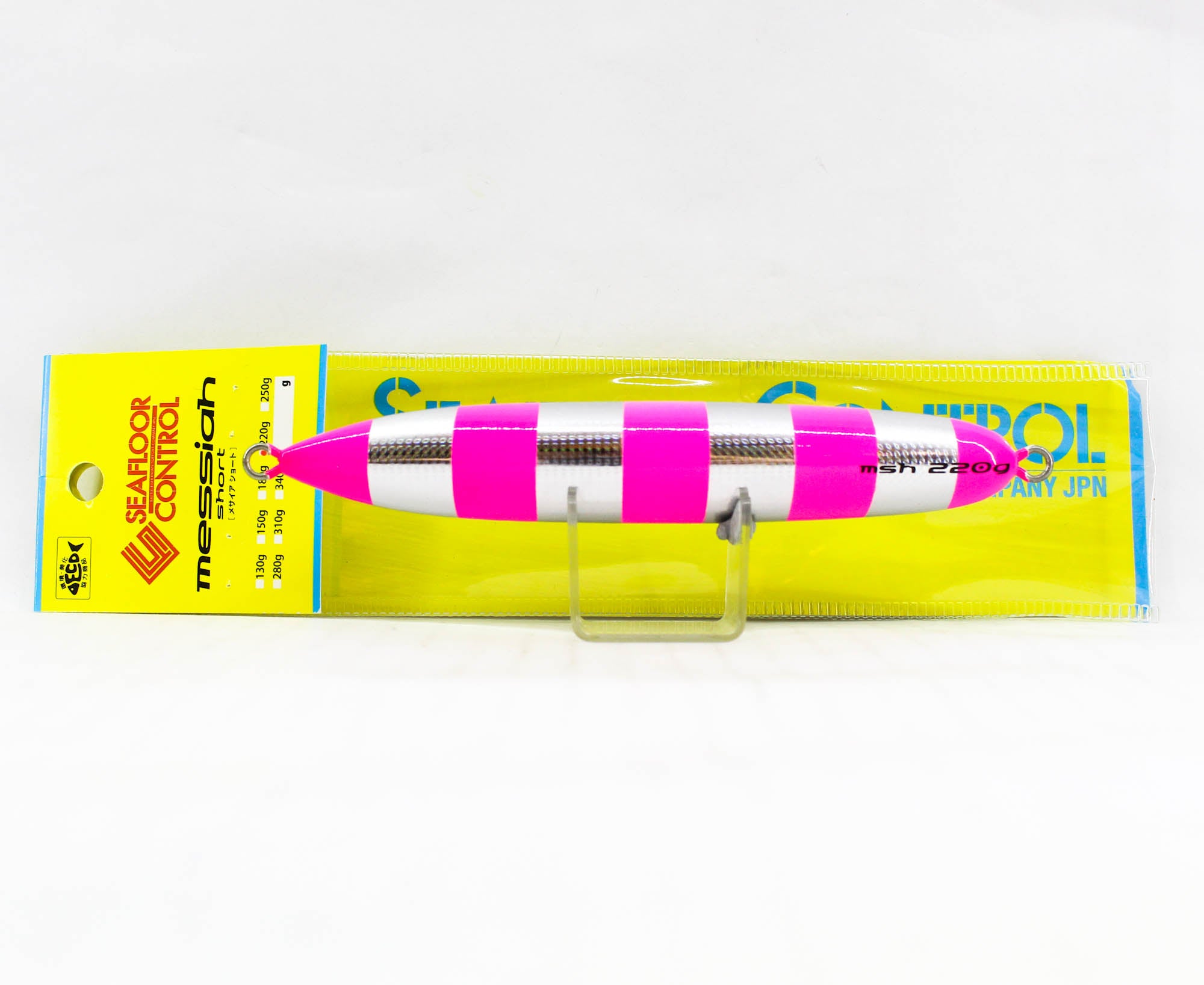 Seafloor Control Metal Jig Messiah Short 220 grams Zebra Pink GR (4818)