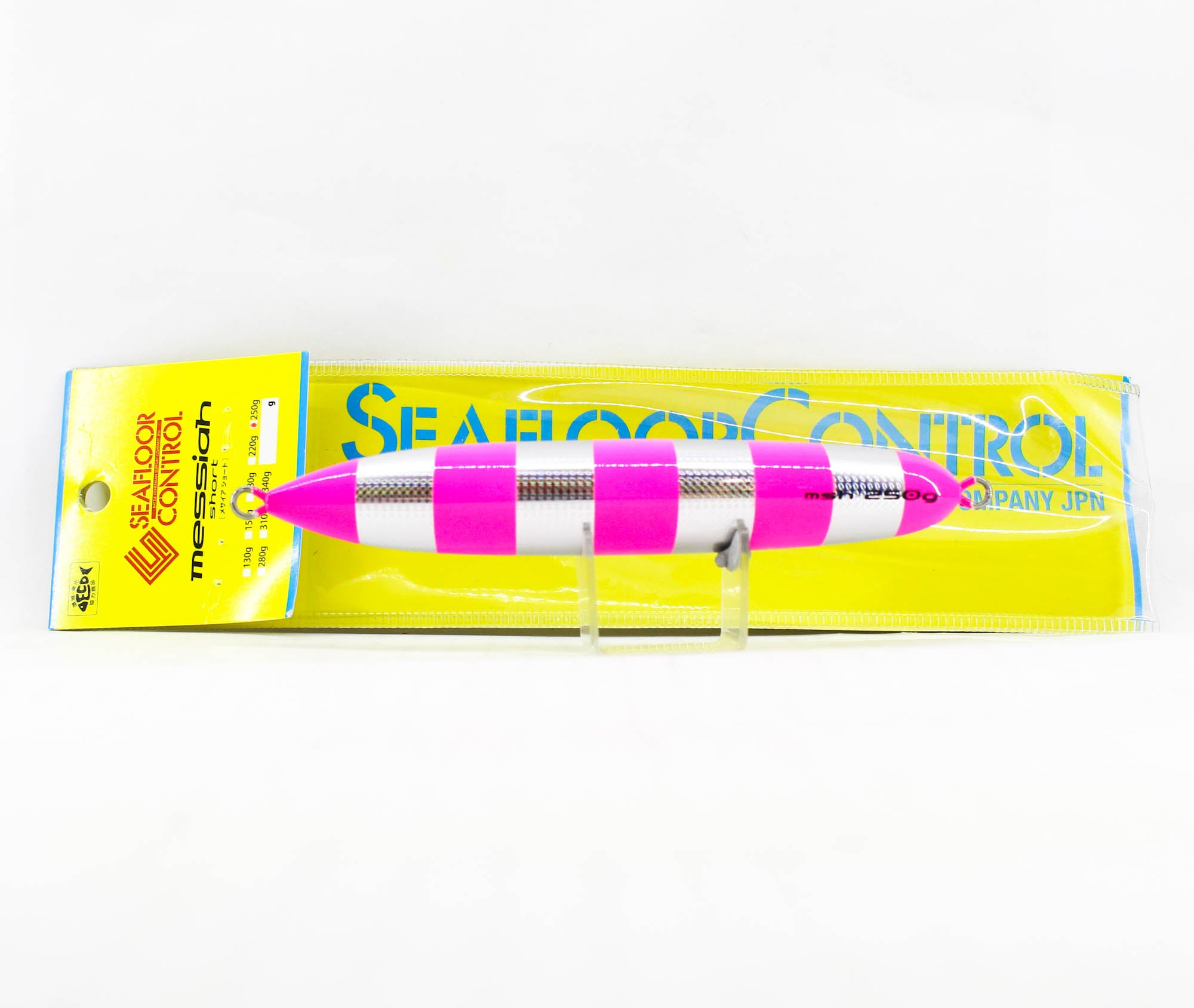 Seafloor Control Metal Jig Messiah Short 250 grams Zebra Pink GR (4825)