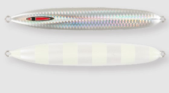 Seafloor Control Metal Jig Messiah Short 340 grams Pearl Zebra Glow (5174)