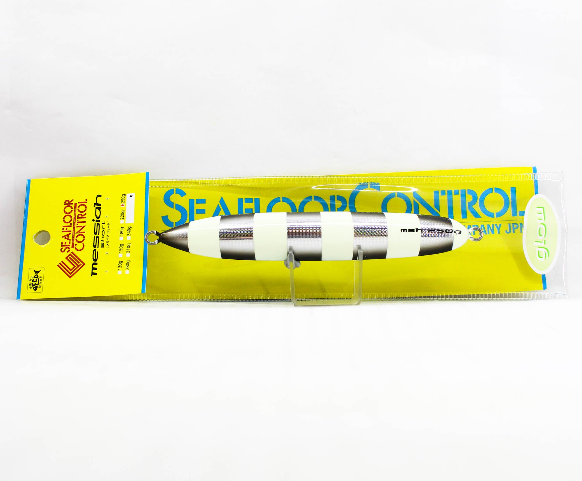 Seafloor Control Metal Jig Messiah Short 250 grams Silver Black ZGGR (5945)
