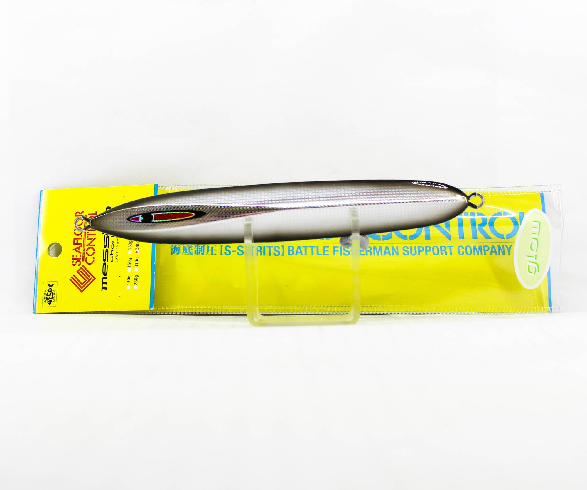 Seafloor Control Metal Jig Messiah Short 340 grams Silver Black ZGGR (5976)