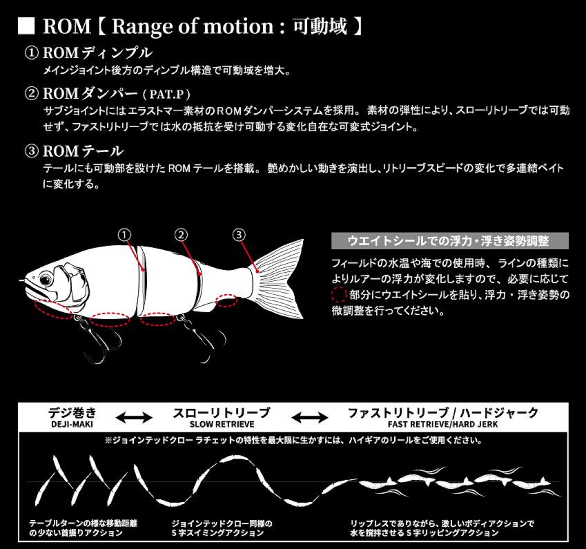 Gan Craft Jointed Claw 184 Ratchet Floating Jointed Lure INT-07 (1380)