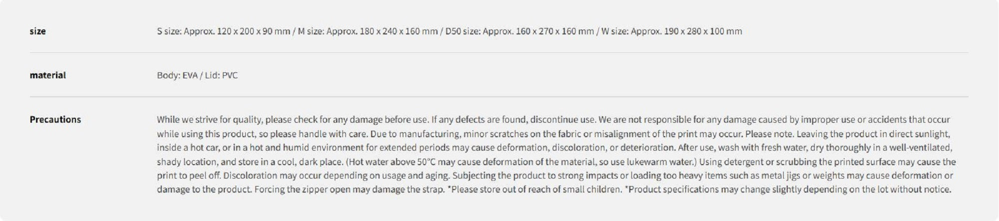 Dress Tackle Box Folding Tackle Box Multi Size W 190 x 280 x 100mm (7325)