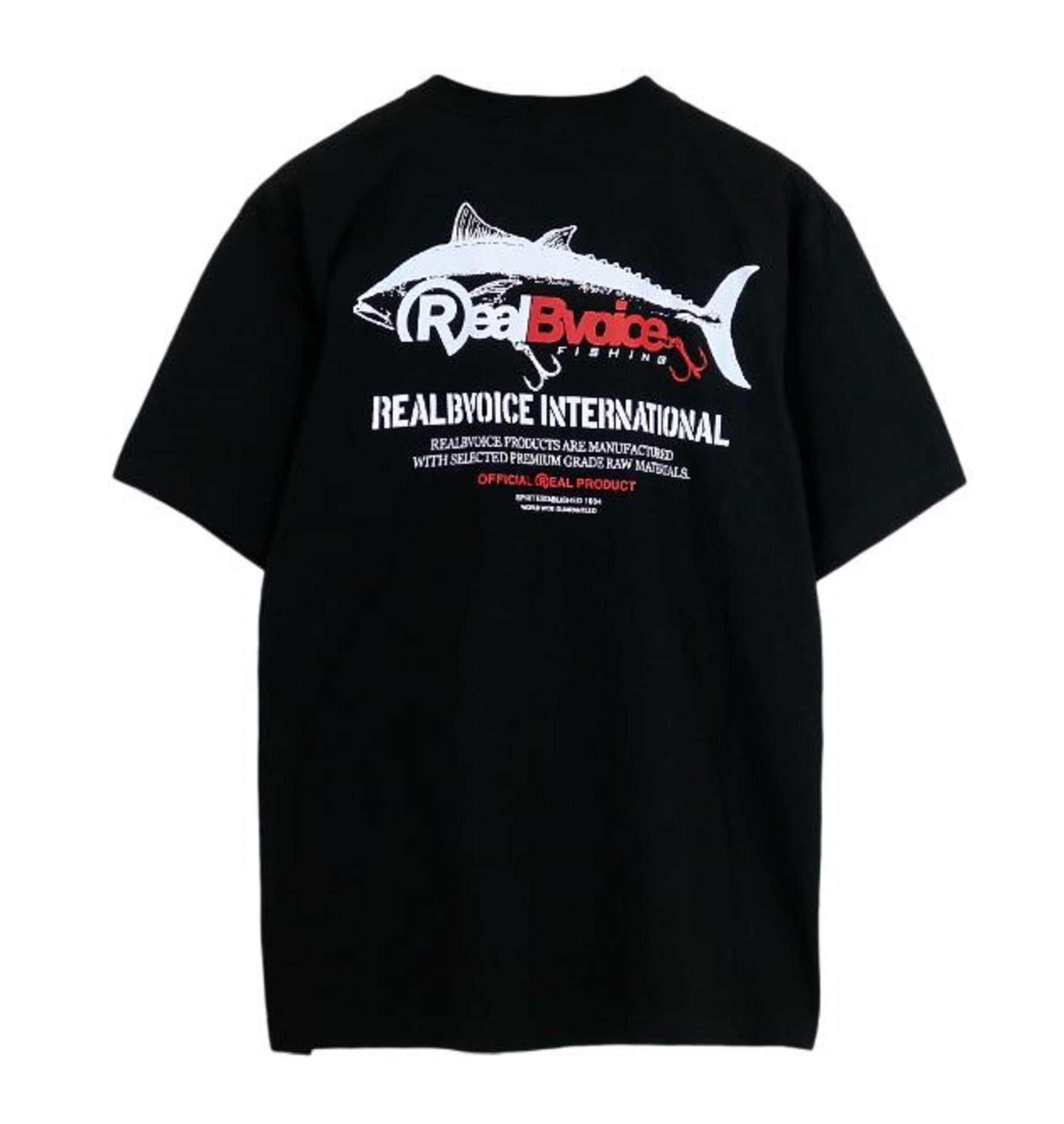 Real B Voice FH-003 T-Shirt Short Sleeve Tuna Size L Black (1295)