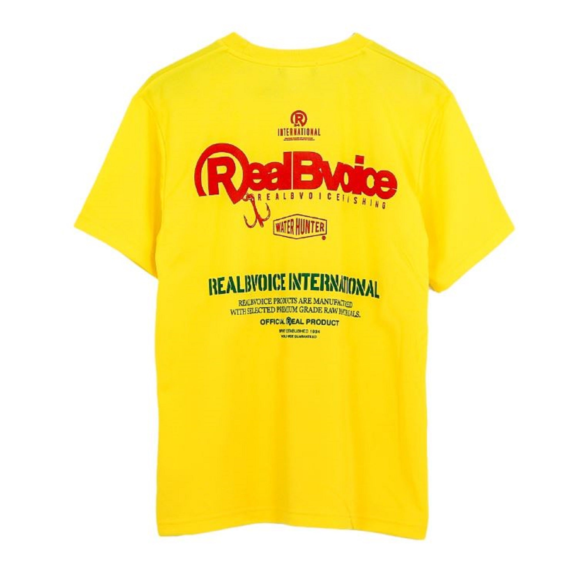 Real B Voice FH-006 T-Shirt Dry Short Sleeve Fishing Size 2XL Yellow (2315)