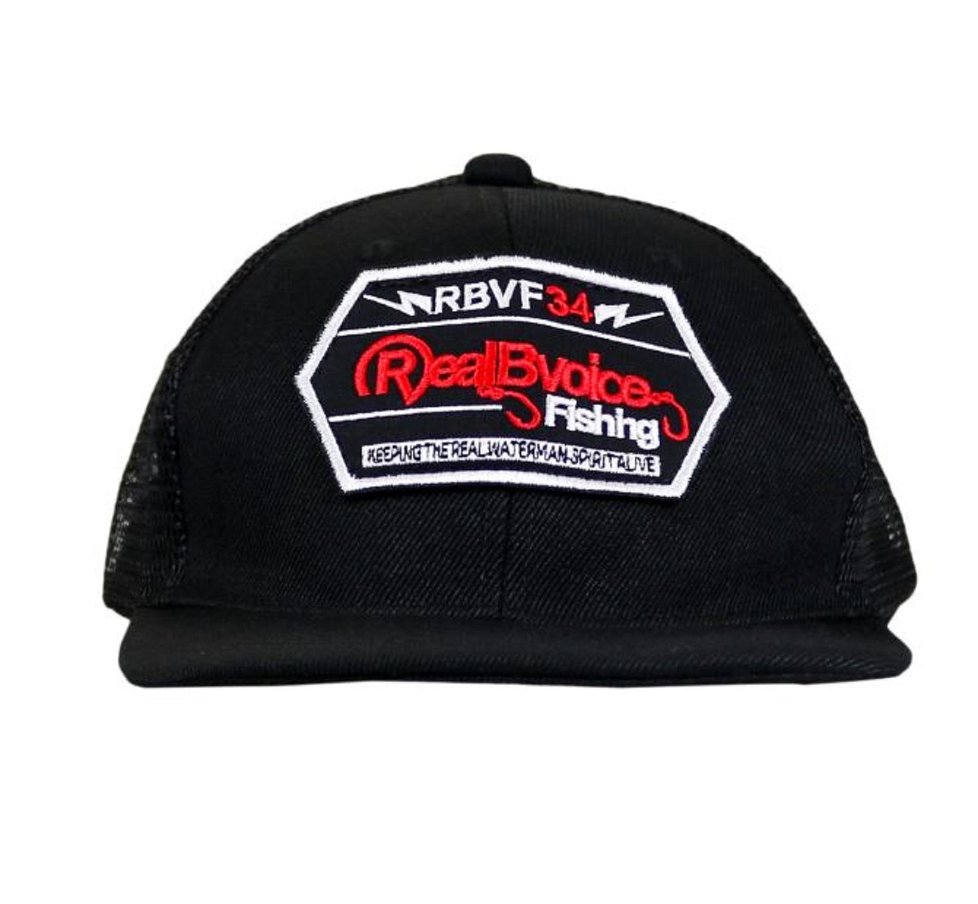 Real B Voice FH-016 Cap Flat Size Free Black Mesh (3800)