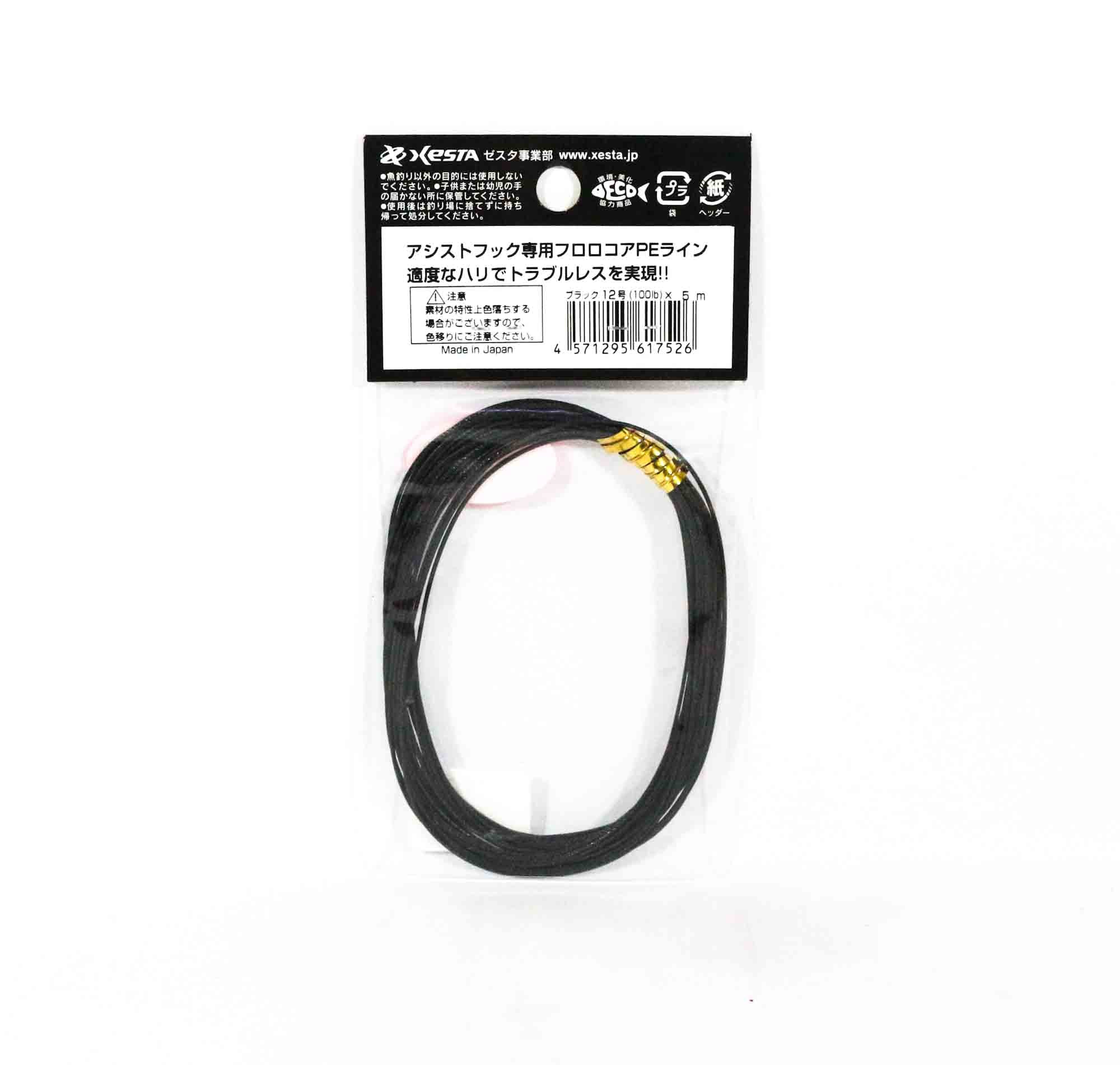 Xesta Assist P.E Fluoro Core Size 12 100lb 5m Black (7526)