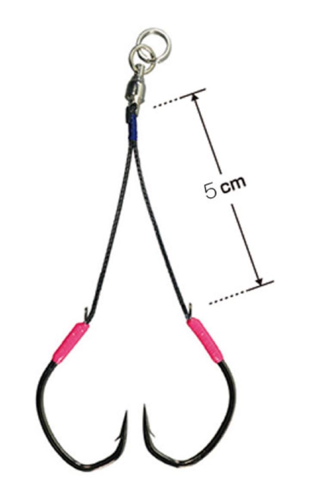 Xesta W Claw Deep Tune Twin Assist Hooks Size 4/0 , 5cm (8622)