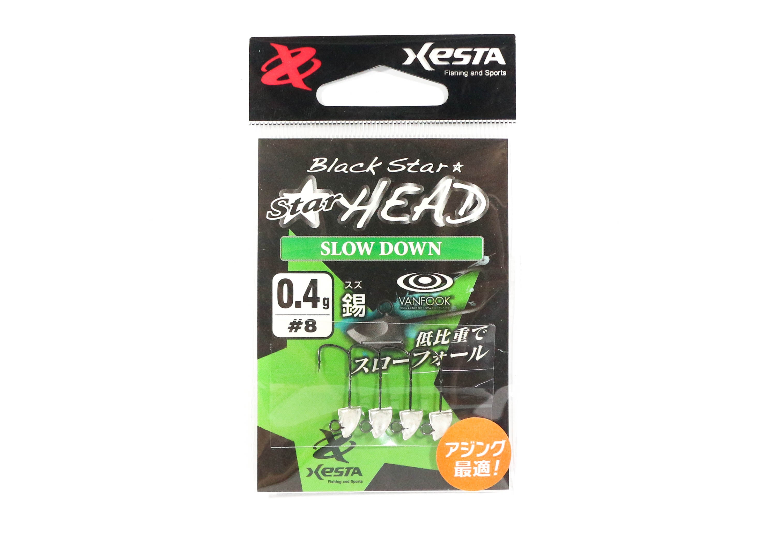 Xesta Jig Head Star Head Slow Down 0.4 grams Hook Size 8 (0687)