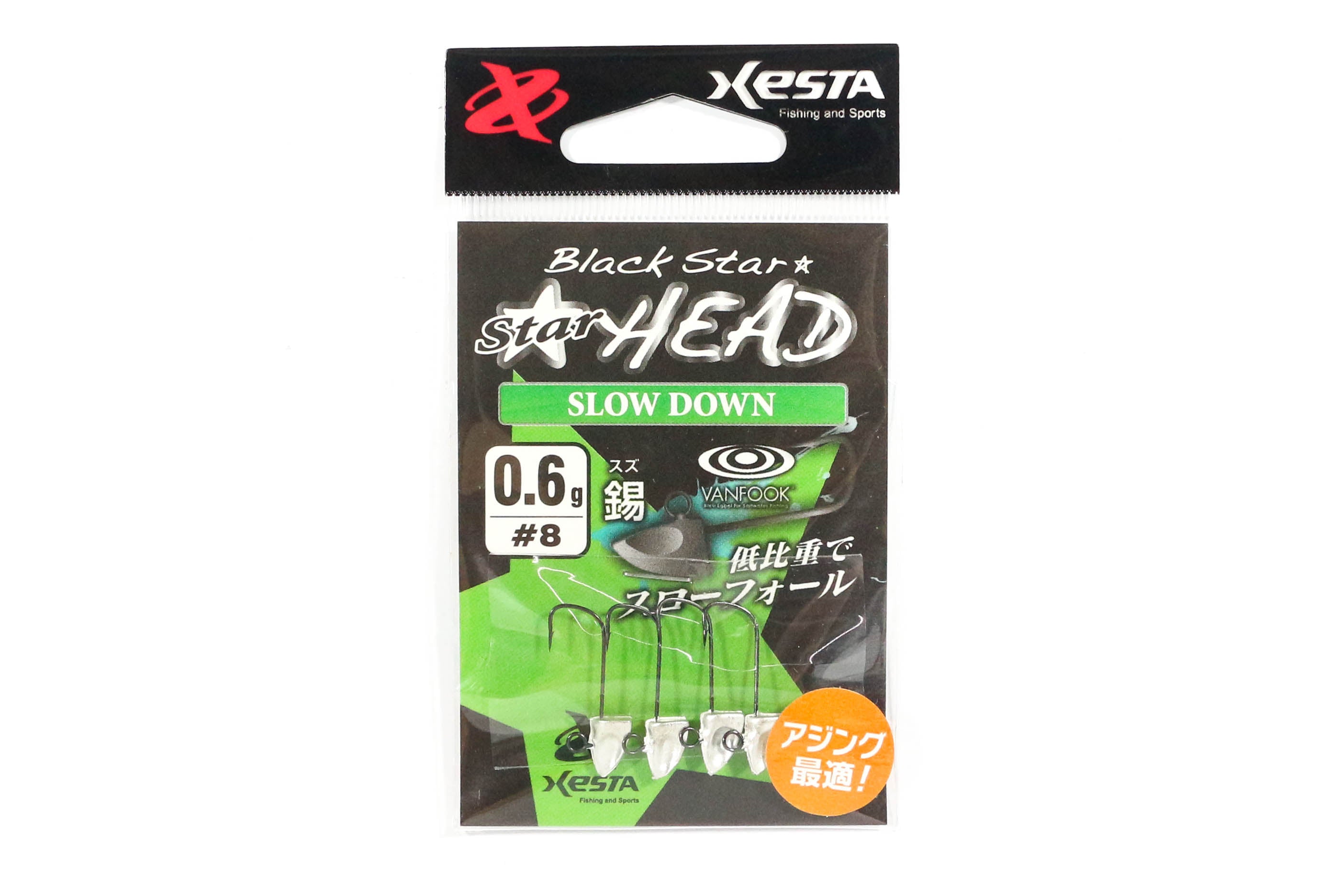 Xesta Jig Head Star Head Slow Down 0.6 grams Hook Size 8 (0694)