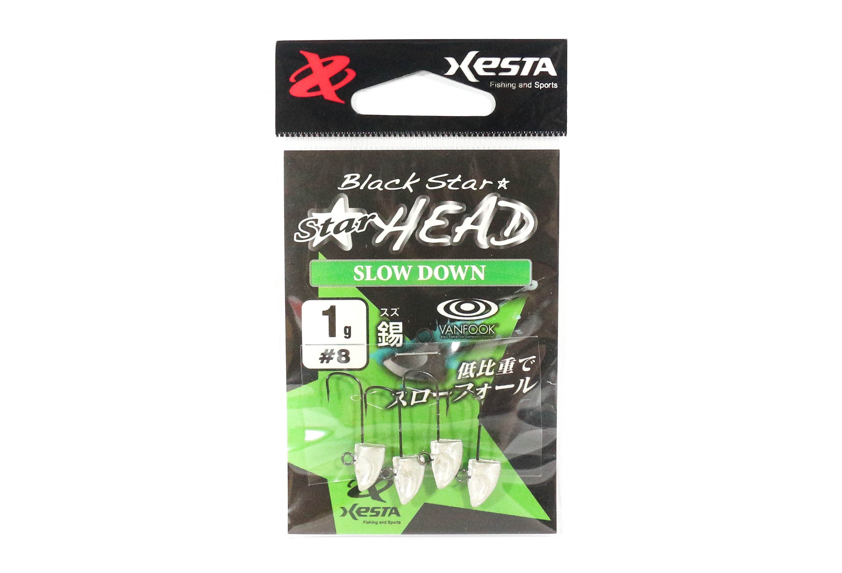 Xesta Jig Head Star Head Slow Down 1 grams Hook Size 8 (0717)