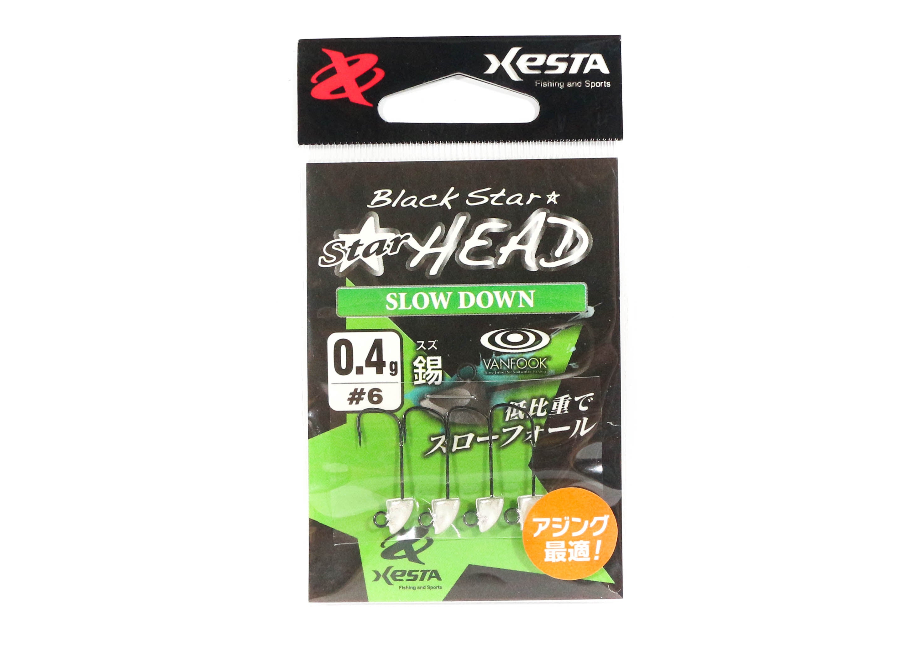 Xesta Jig Head Star Head Slow Down 0.4 grams Hook Size 6 (0731)