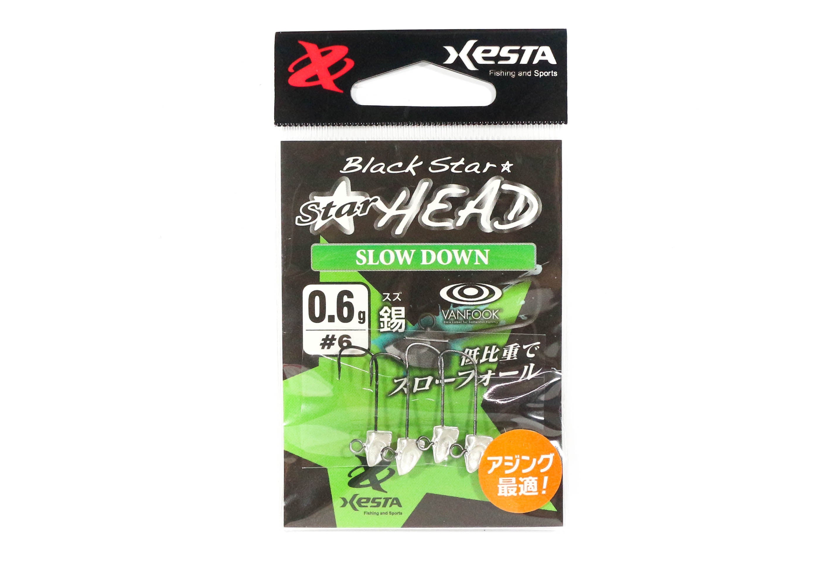Xesta Jig Head Star Head Slow Down 0.6 grams Hook Size 6 (0748)