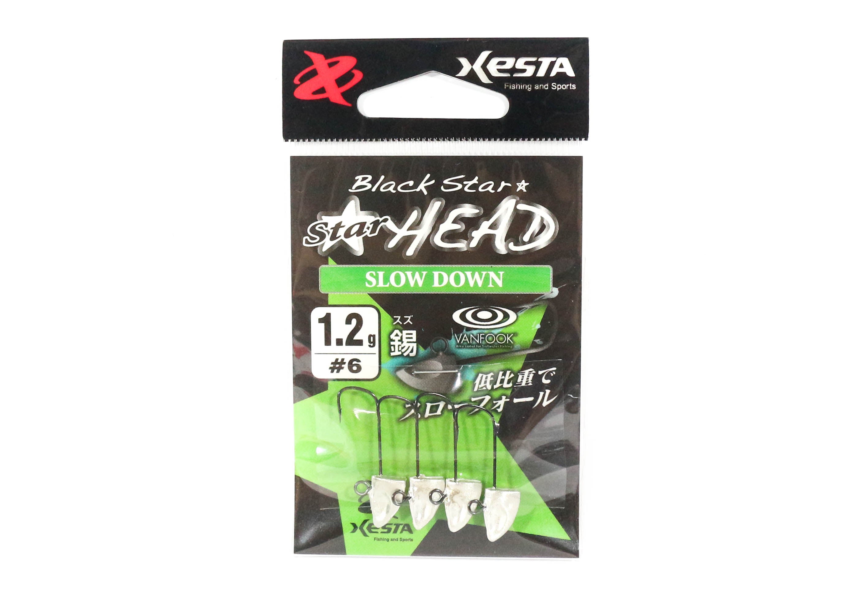 Xesta Jig Head Star Head Slow Down 1.2 grams Hook Size 6 (0779)