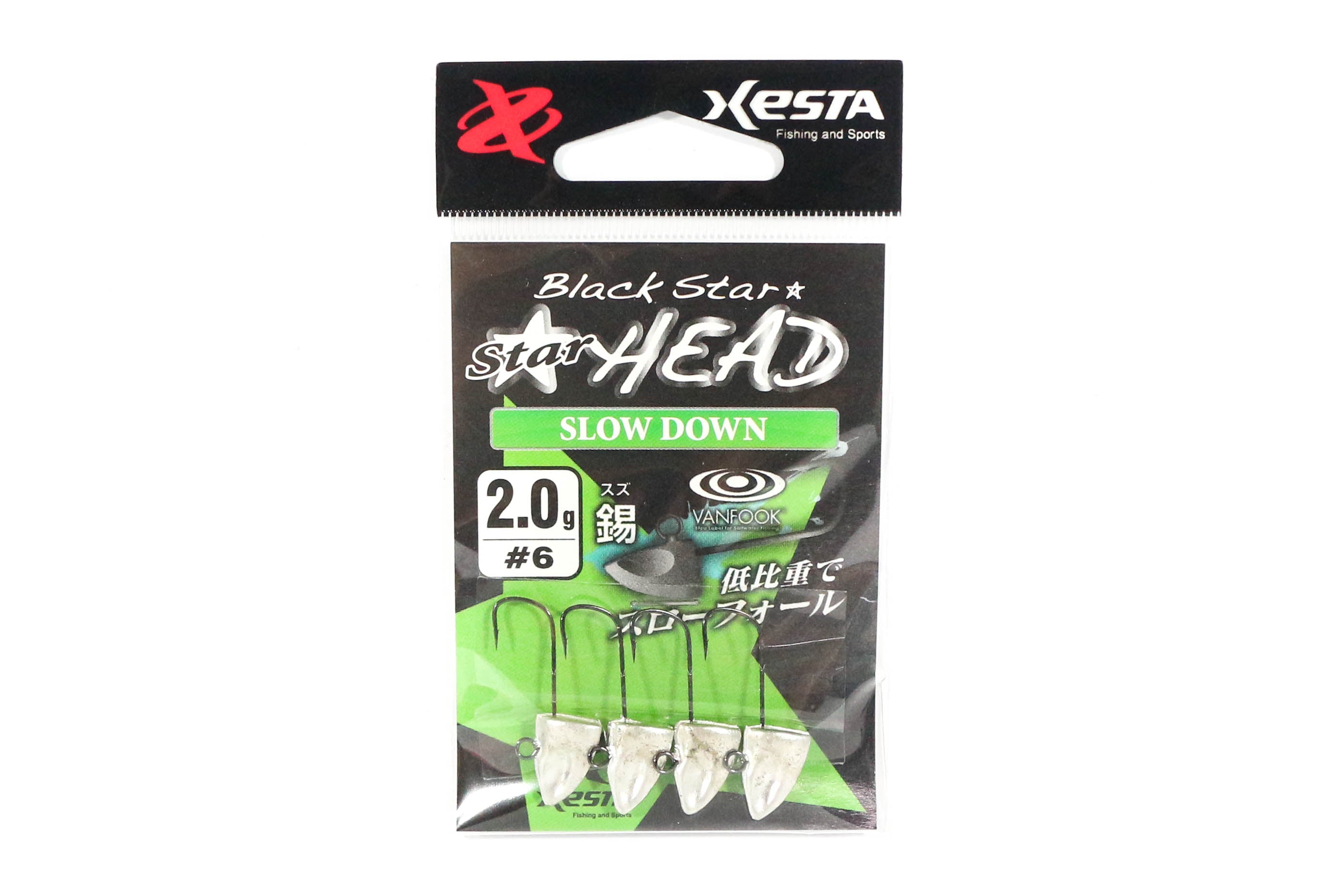 Xesta Jig Head Star Head Slow Down 2 grams Hook Size 6 (0793)