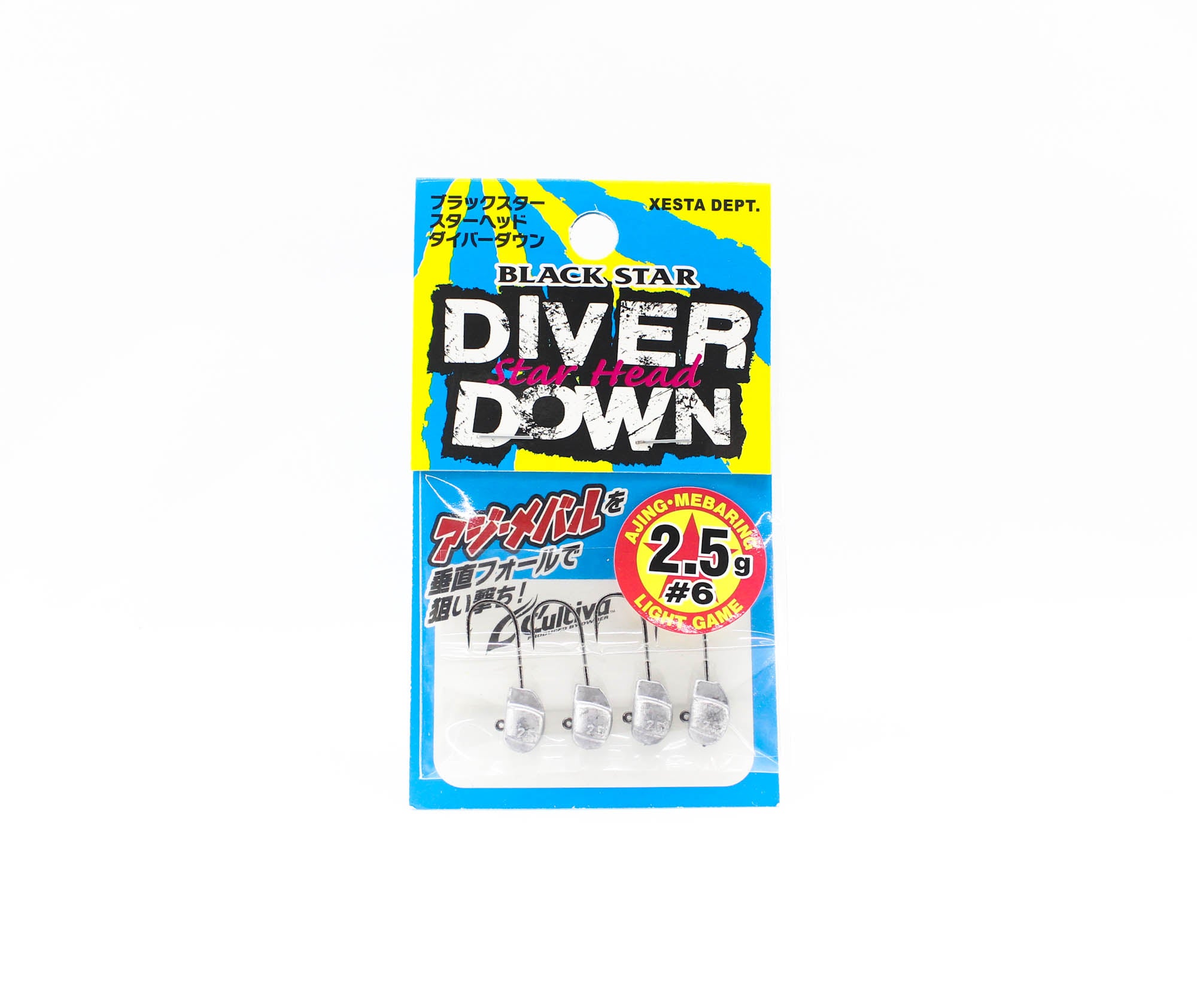 Xesta Jig Head Black Star Head Diver Down 2.5 grams Hook Size 6 (0915)