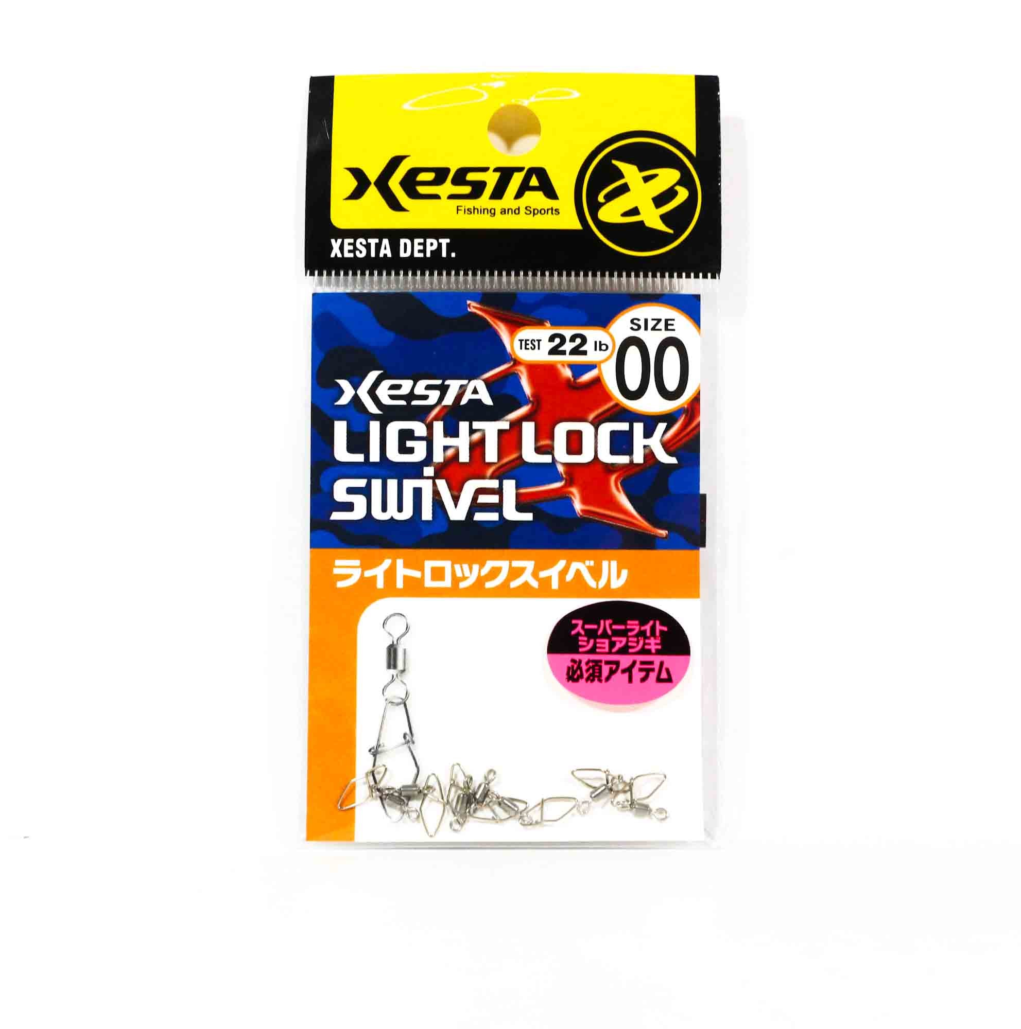 Xesta Light Lock Snap Swivel Size 00 22 lb , 5 pieces (9680)