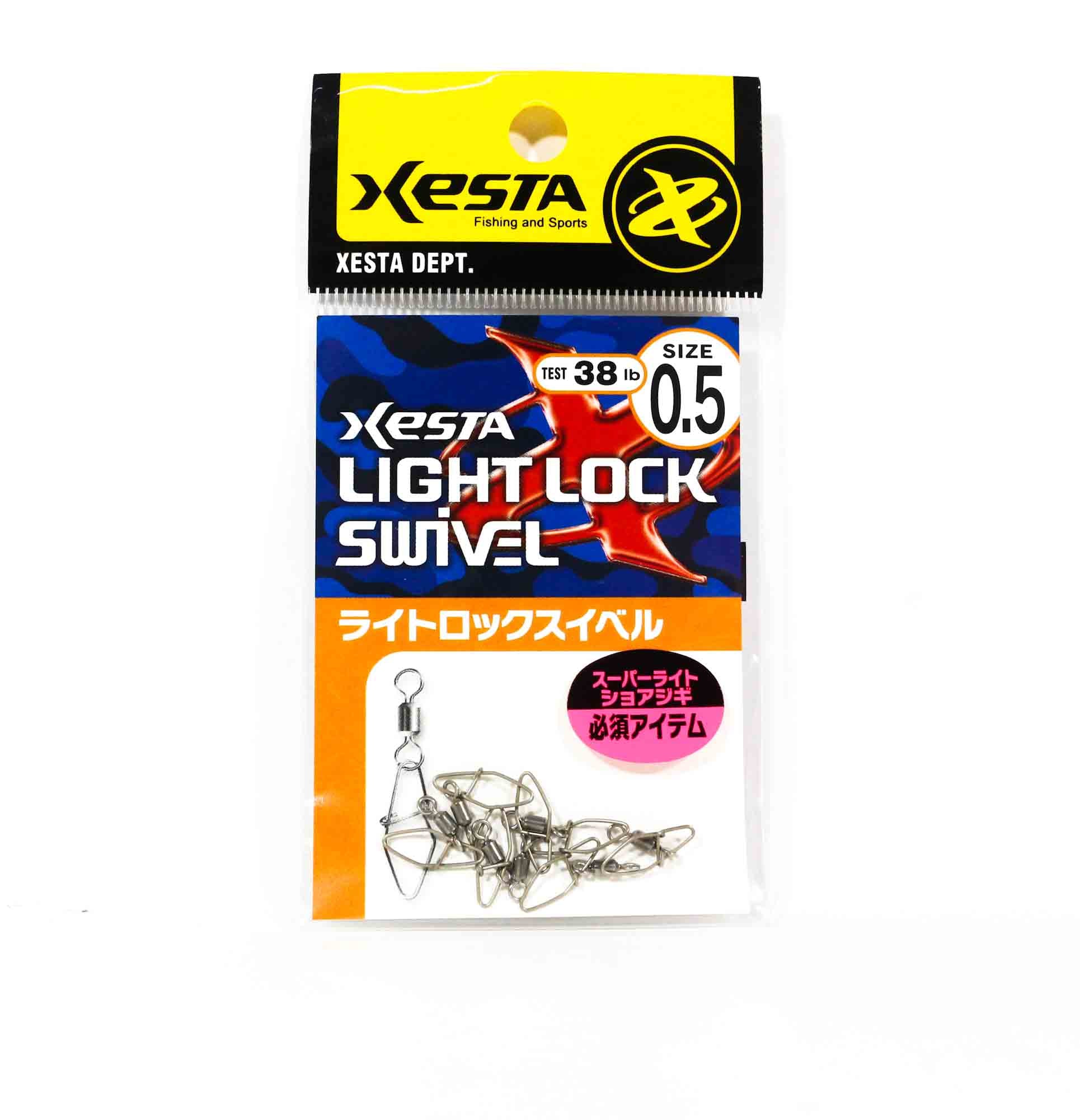 Xesta Light Lock Snap Swivel Size 0.5 38 lb , 6 pieces (9703)