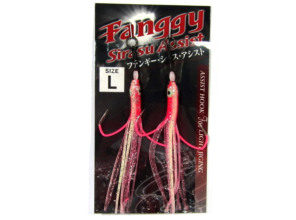Xesta Fanggy Shirasu Skirted Twin Assist Hooks Light Jigging L 1/0 (0822)