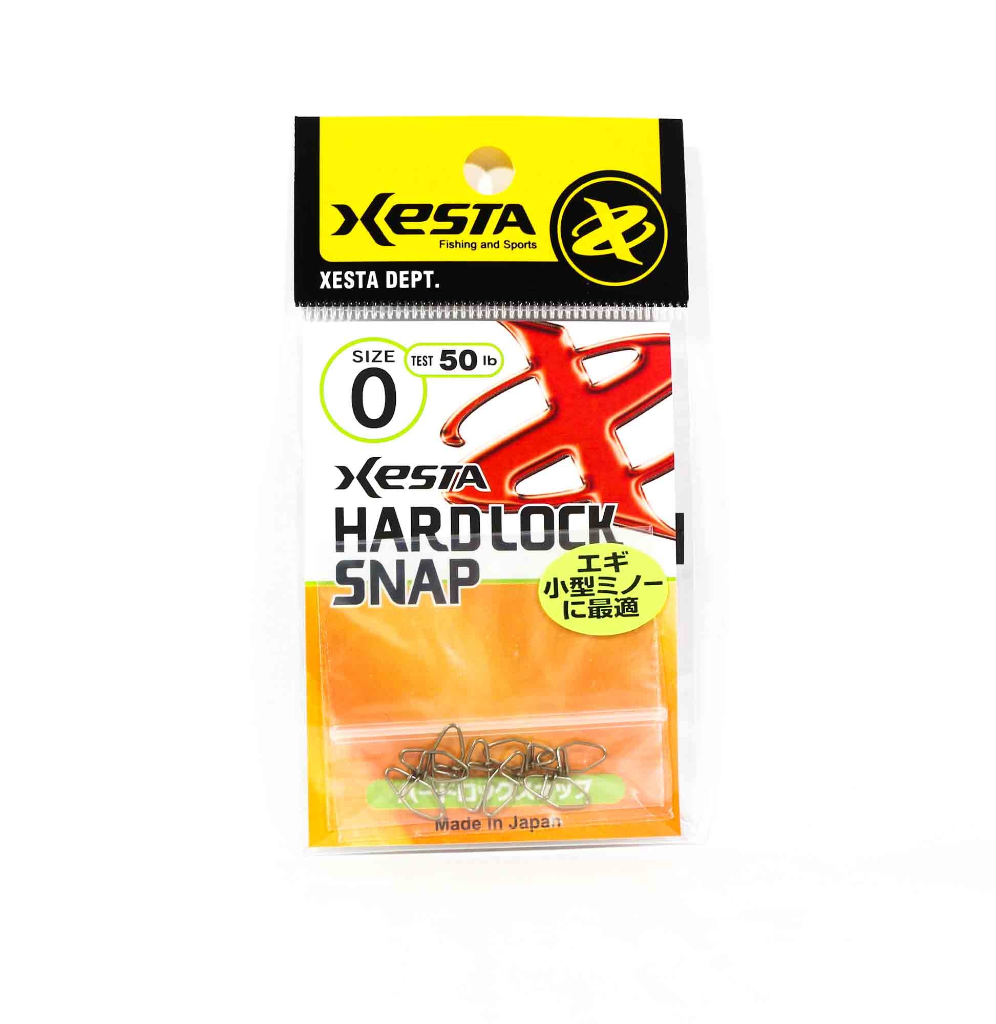 Xesta Hard Lock Snap Silver Size 0 50 lb , 8 pieces (1713)