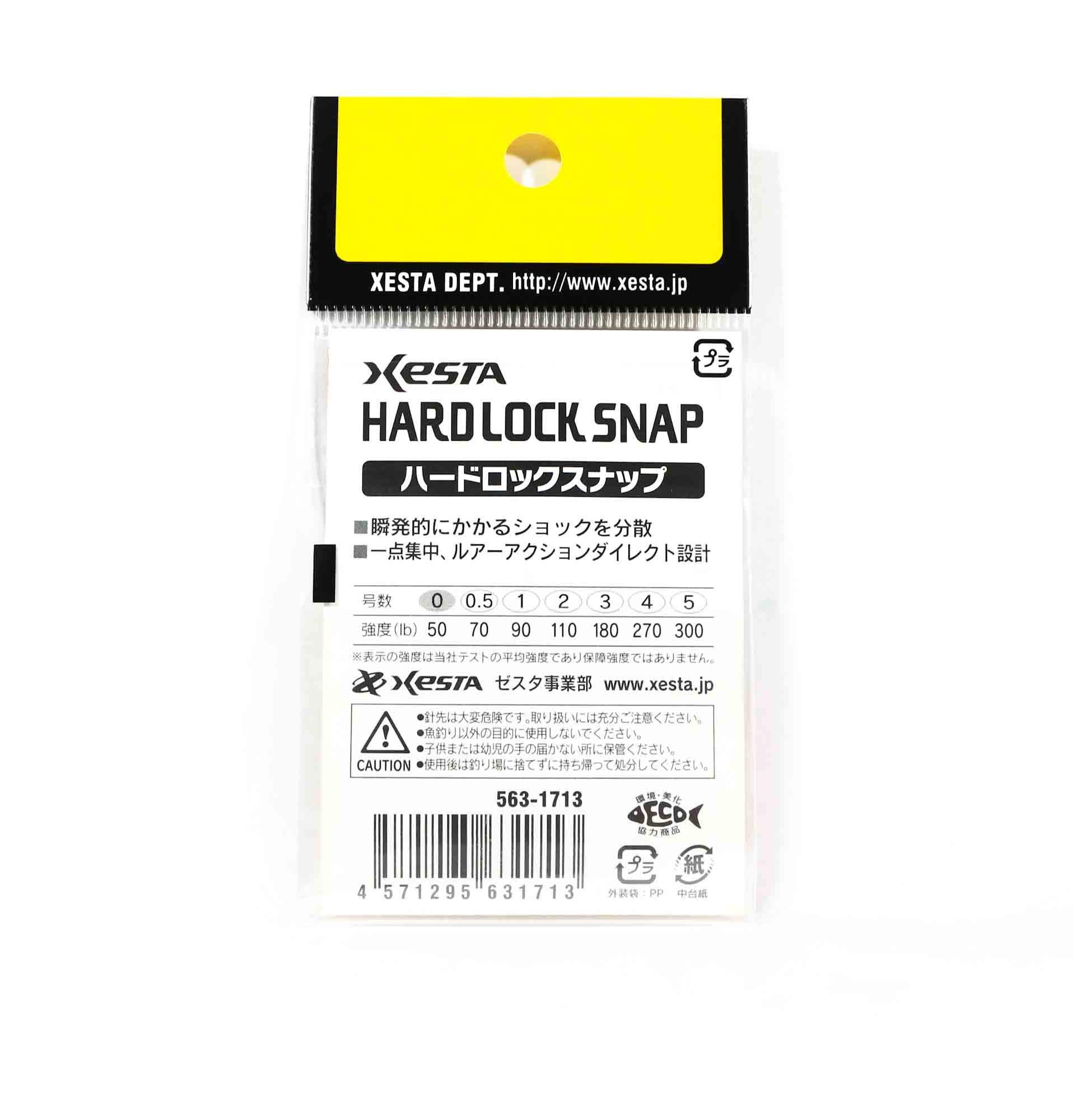 Xesta Hard Lock Snap Silver Size 0 50 lb , 8 pieces (1713)