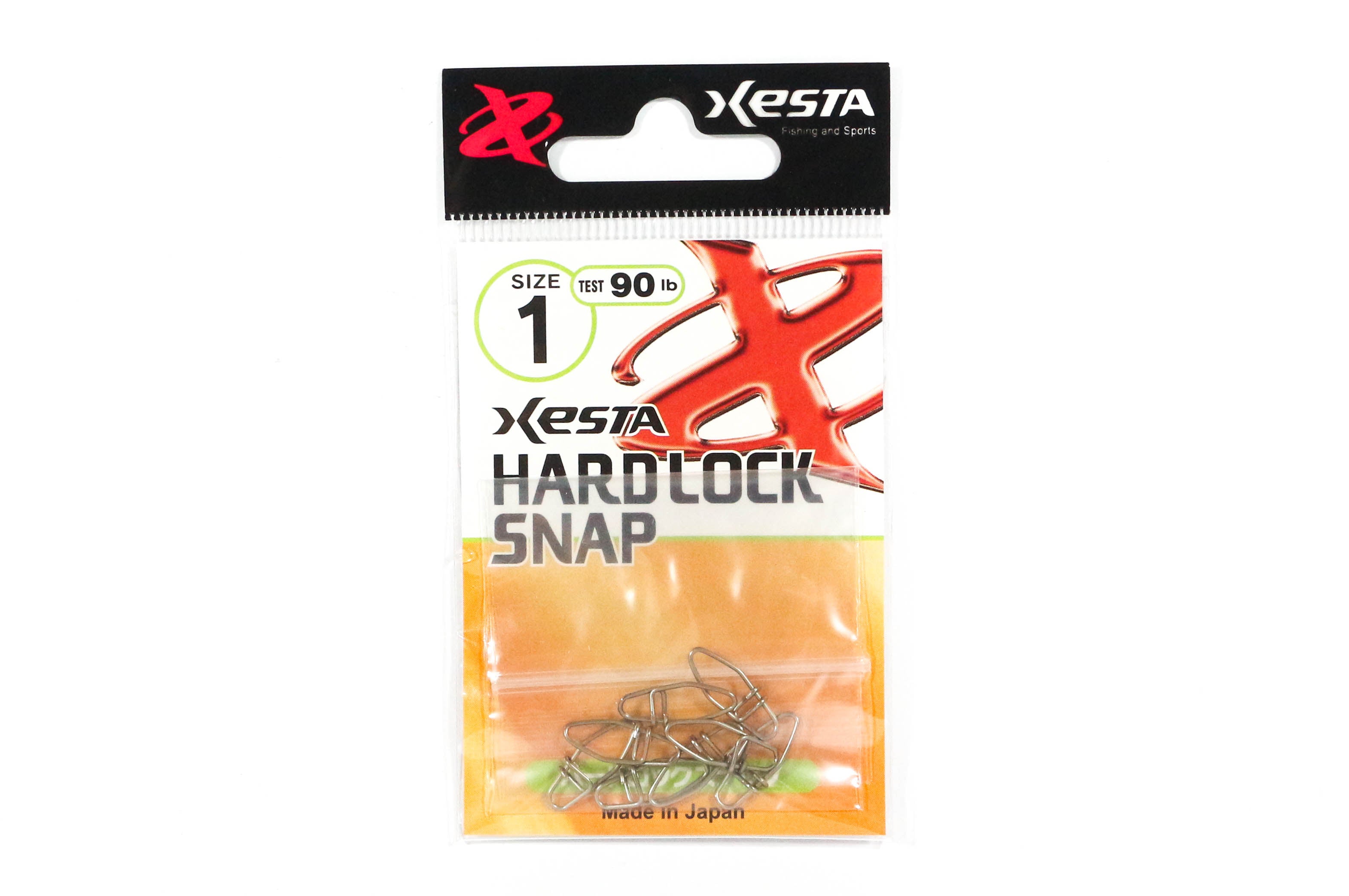 Xesta Hard Lock Snap Silver Size 1 90 lb , 8 pieces (1720)