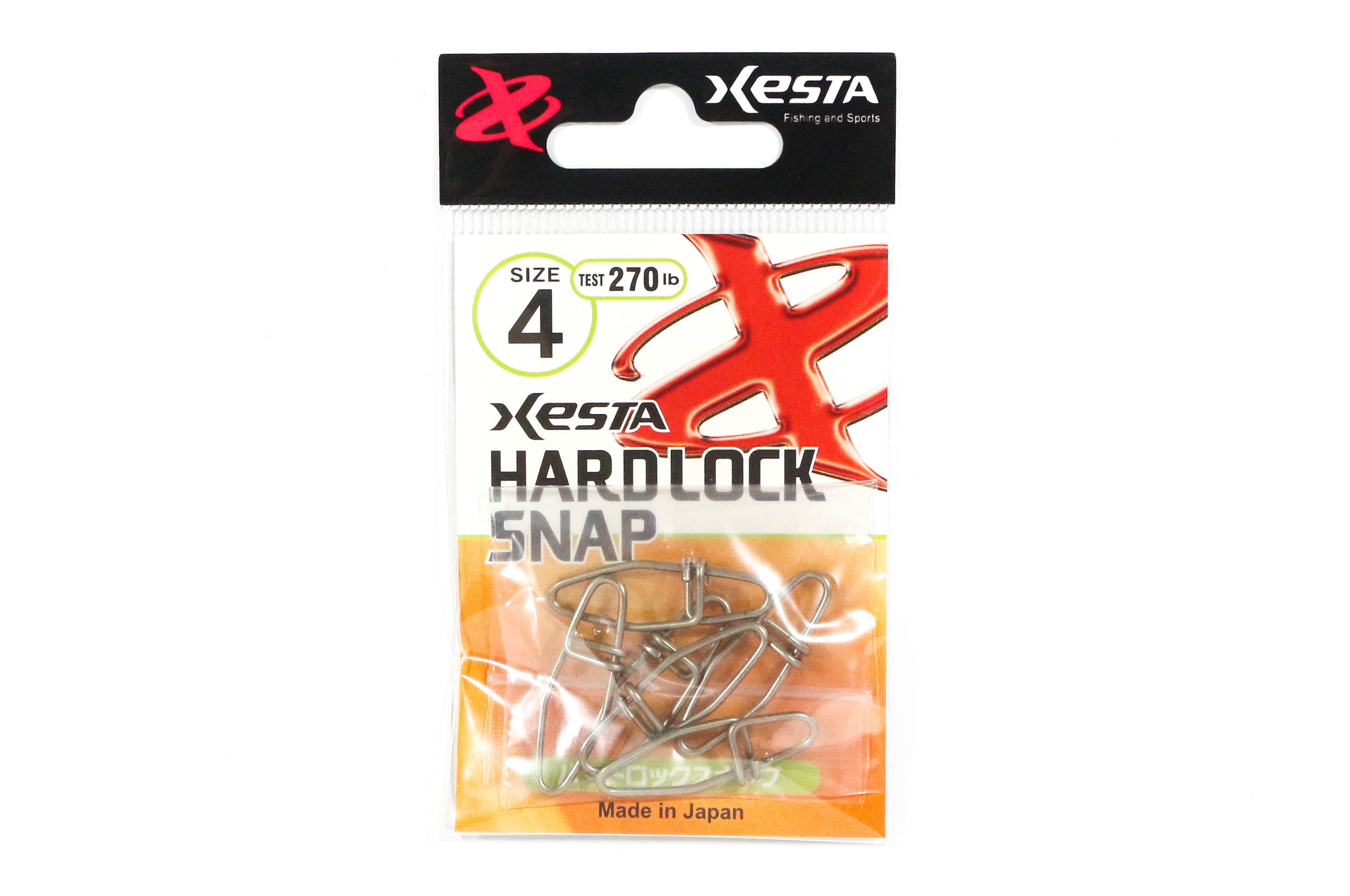 Xesta Hard Lock Snap Silver Size 4 270 lb , 6 pieces (1751)