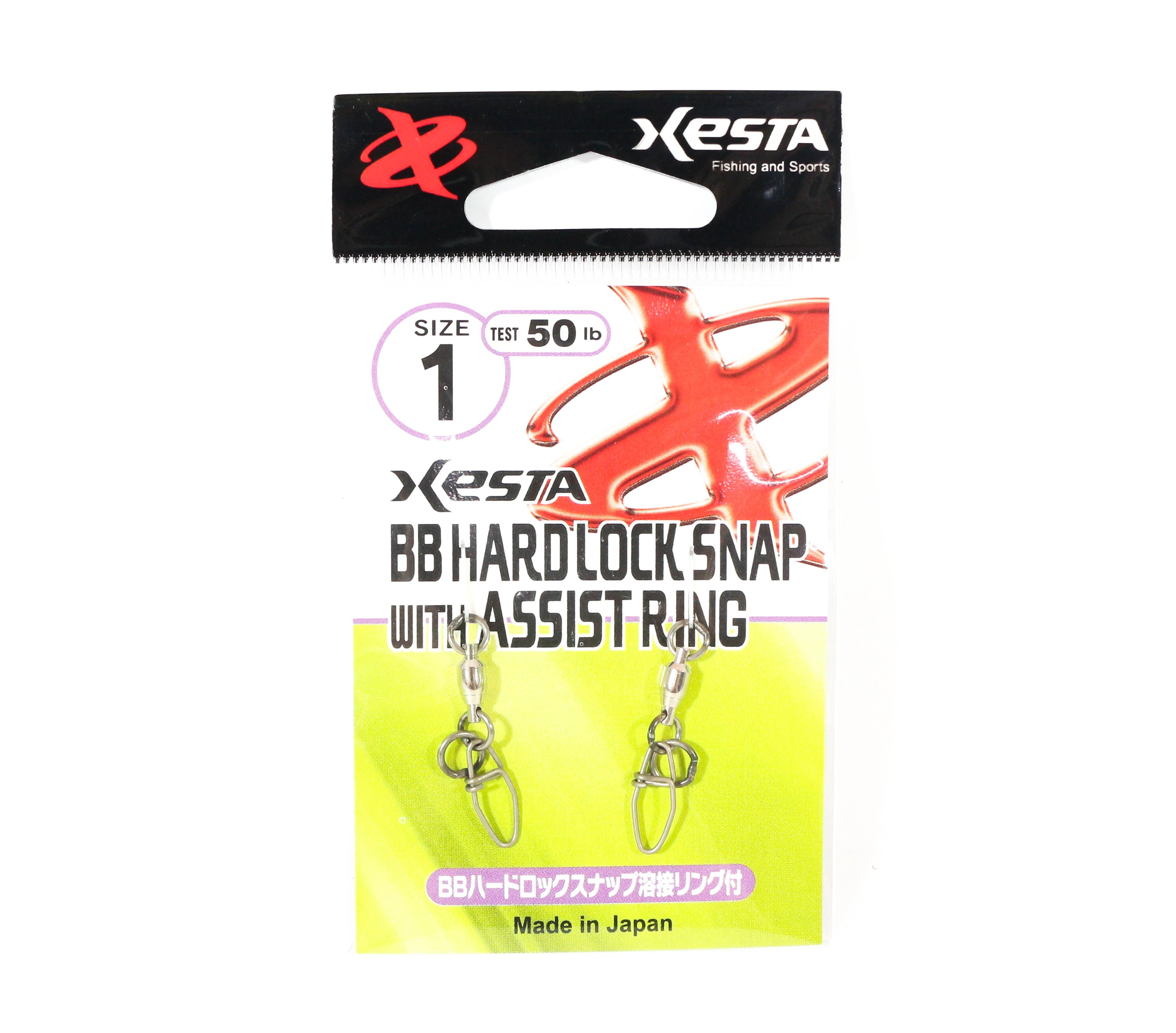 Xesta BB Hard Lock Snap Plus Ring Size 1 50 lb , 2 pieces (1805)