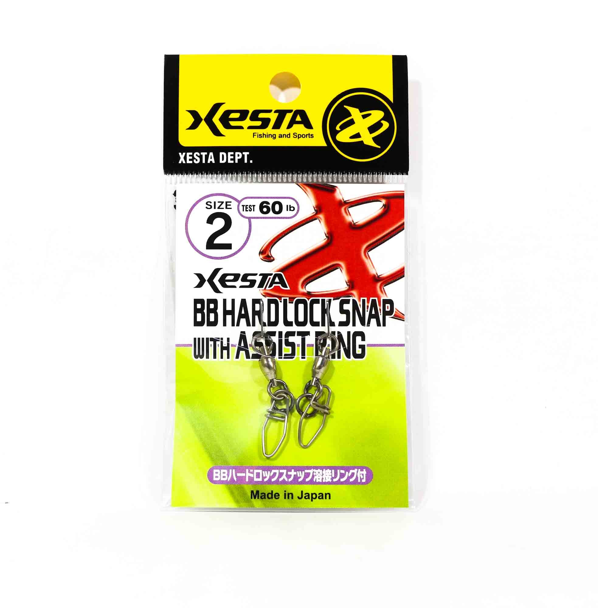 Xesta BB Hard Lock Snap Plus Ring Size 2 60 lb , 2 pieces (1812)