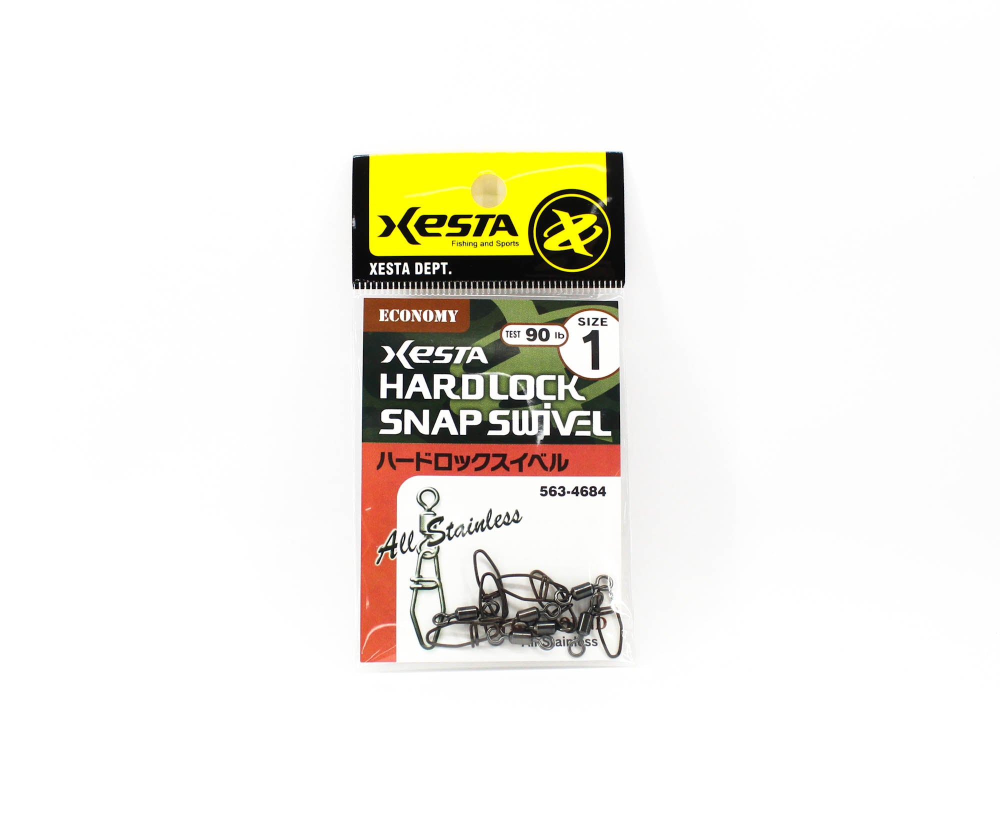 Xesta Hard Lock Snap Swivel Size 1 90 lb , 6 pieces (4684)