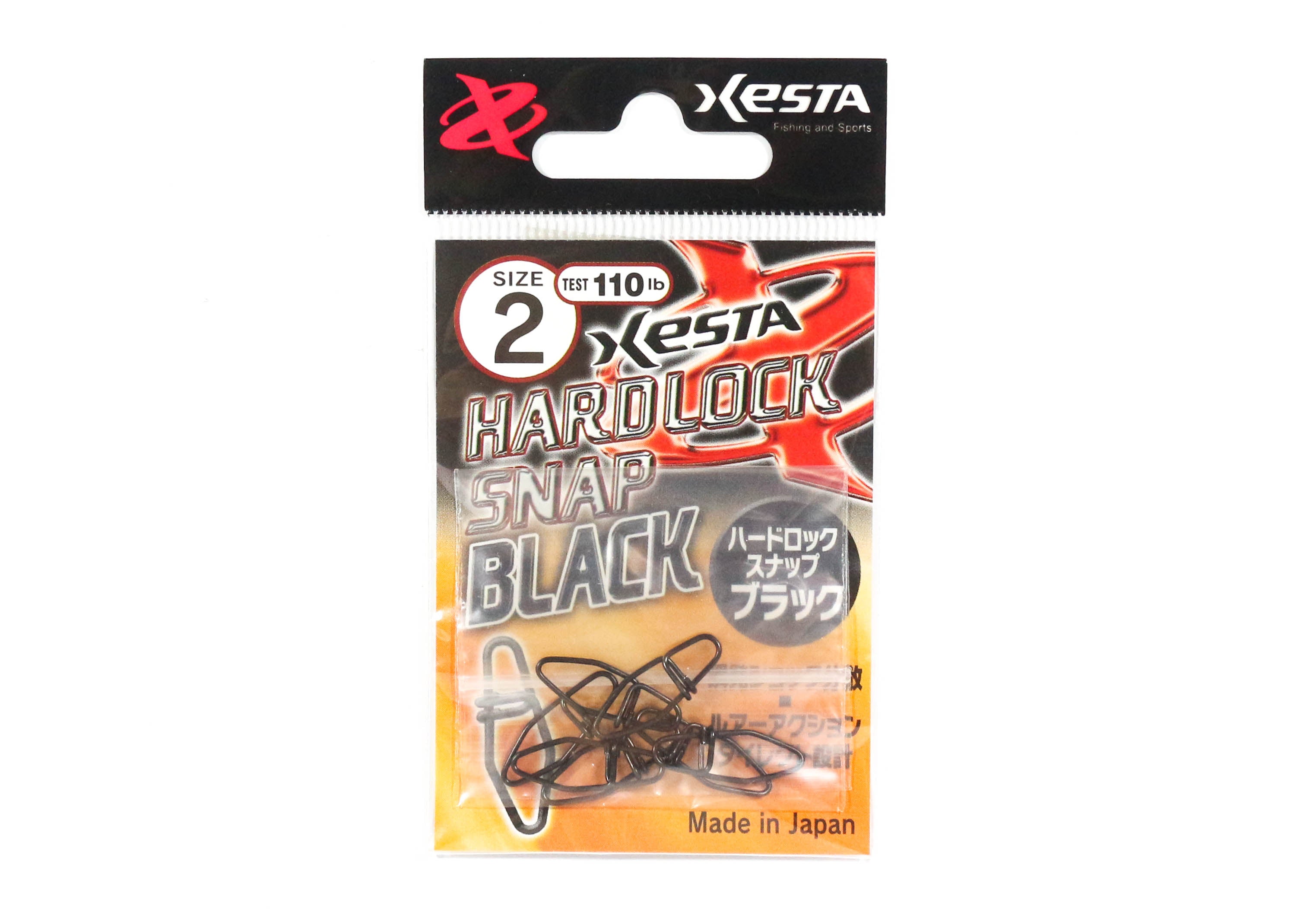 Xesta Hard Lock Snap Black Size 2 110 lb , 7 pieces (4776)
