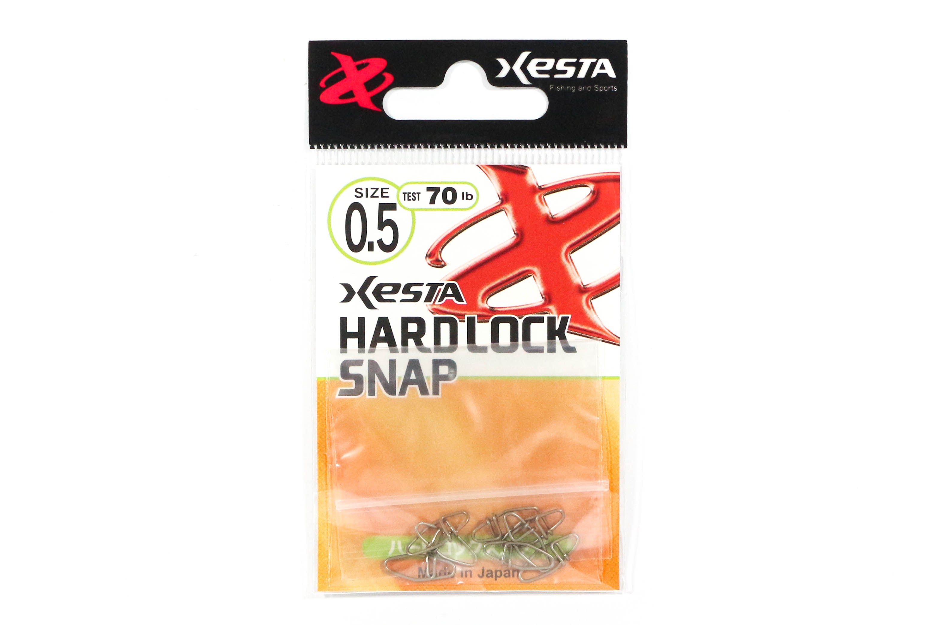Xesta Hard Lock Snap Silver Size 0.5 70 lb , 8 pieces (4820)