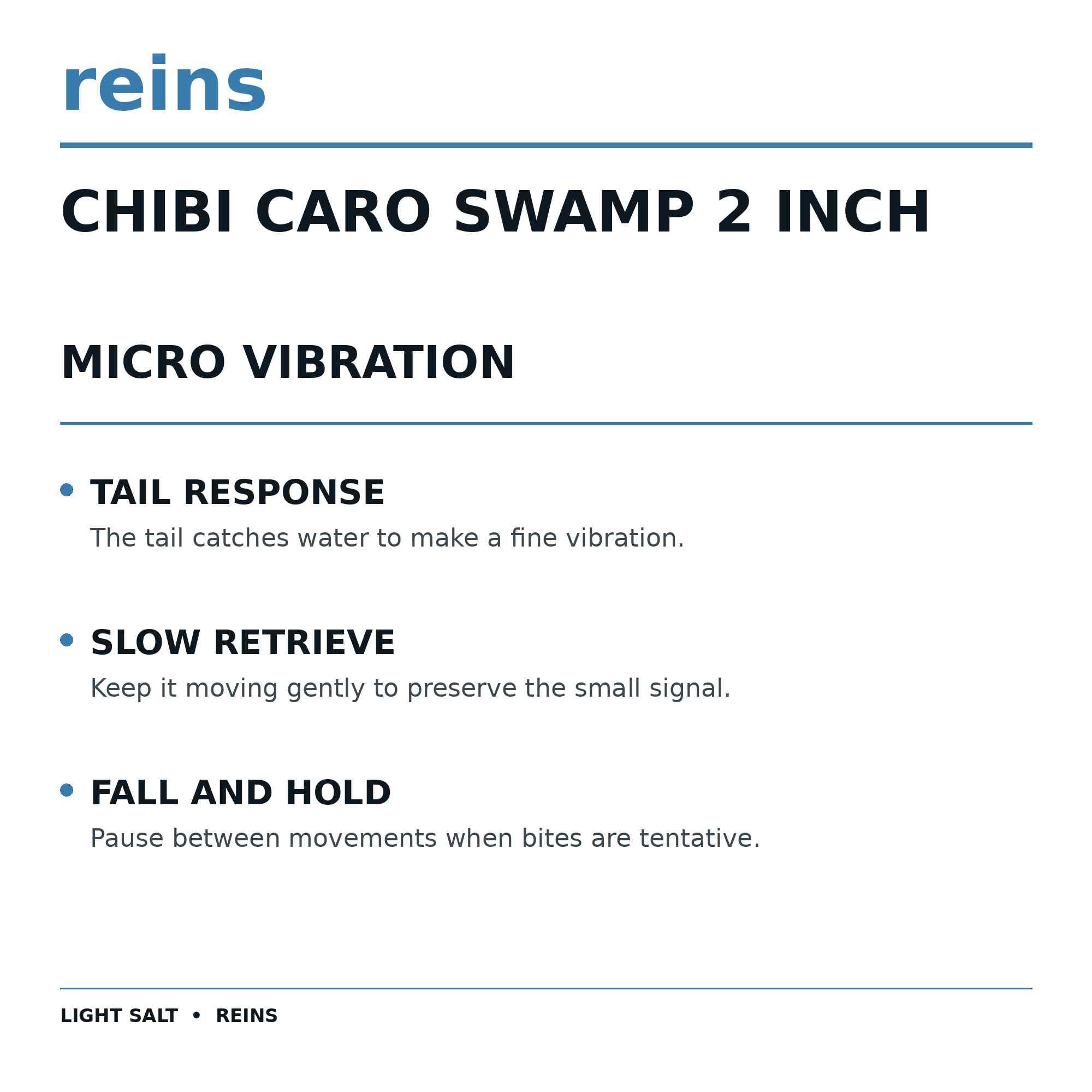 Reins Soft Plastic Chibi Caro Swap 2 Inch 15 pieces 553 (3009)