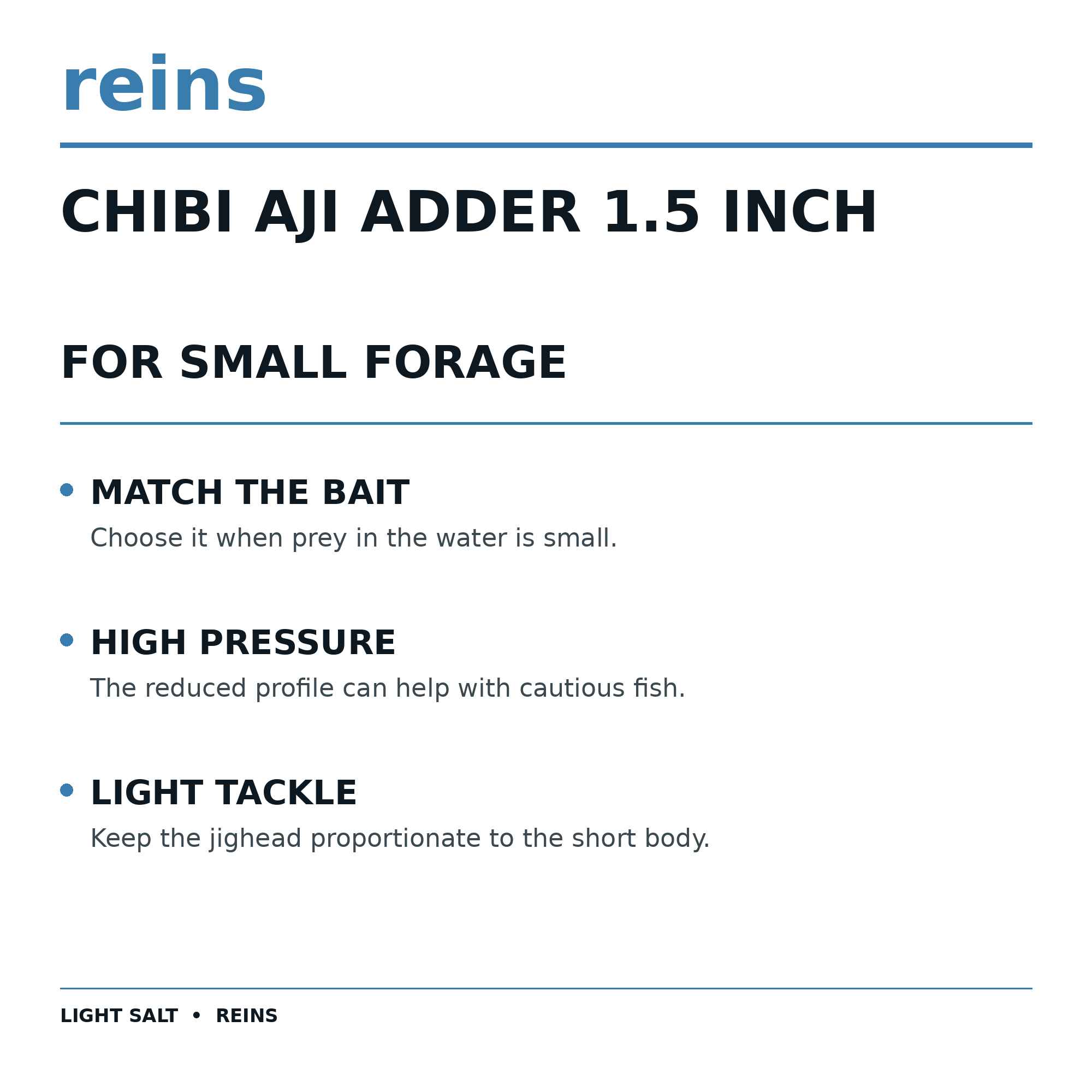 Reins Soft Plastic Chibi Aji Adder 1.5 Inch 15 pieces 554 (9768)