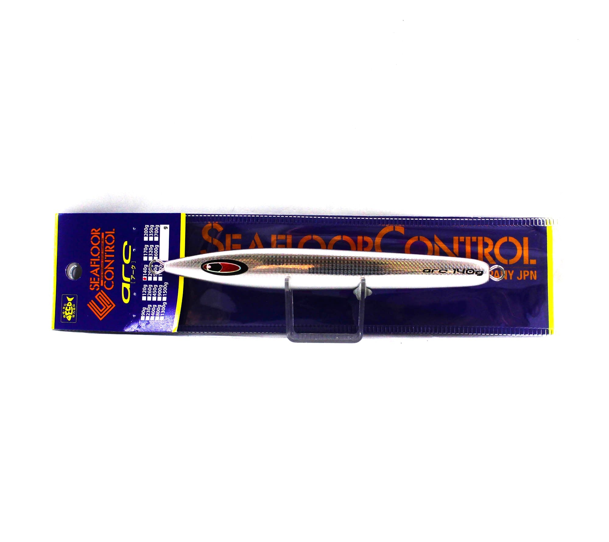 Seafloor Control Metal Jig Arc 140 grams Zebra Pink GR (0890)