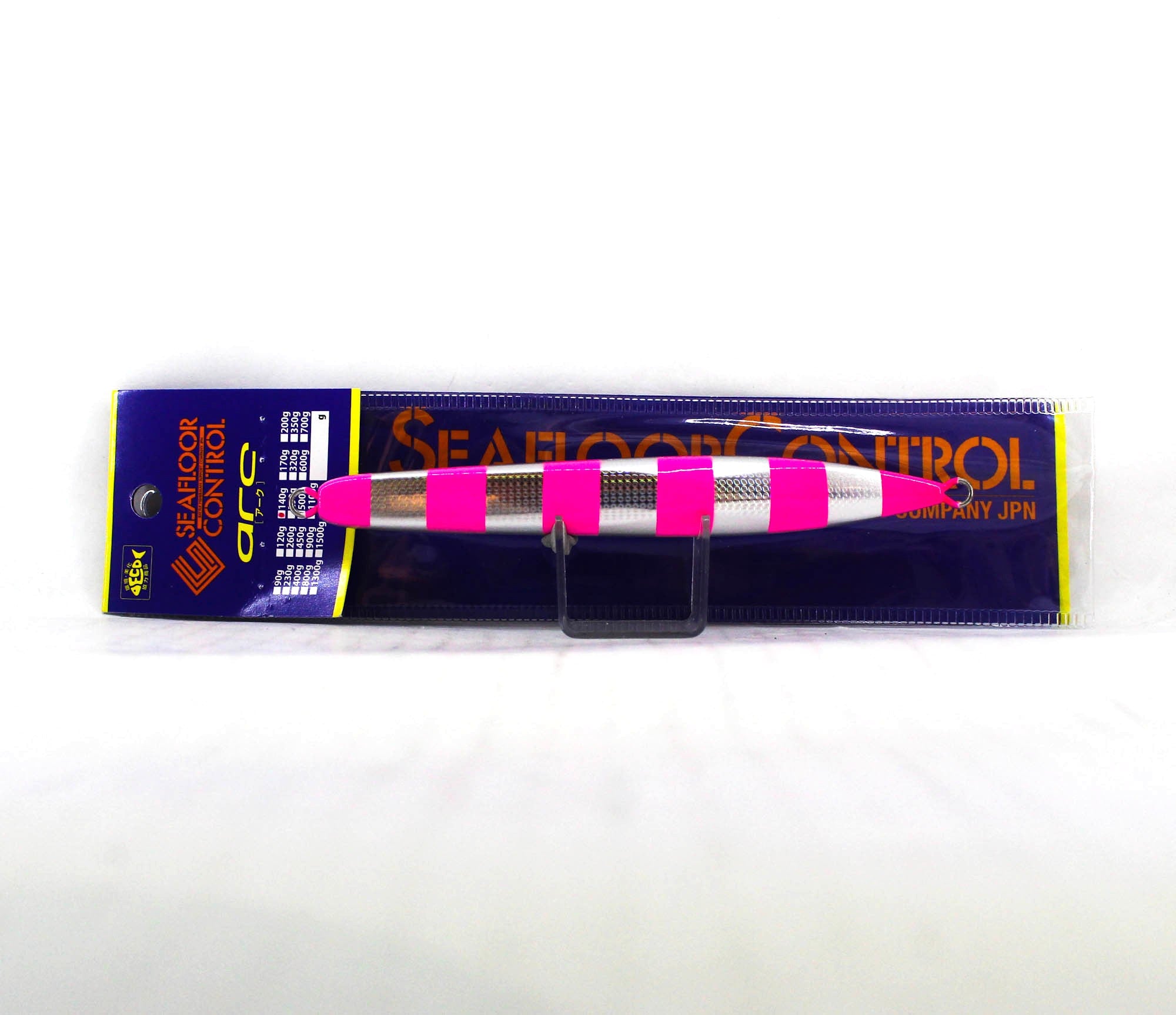 Seafloor Control Metal Jig Arc 140 grams Zebra Pink GR (0890)