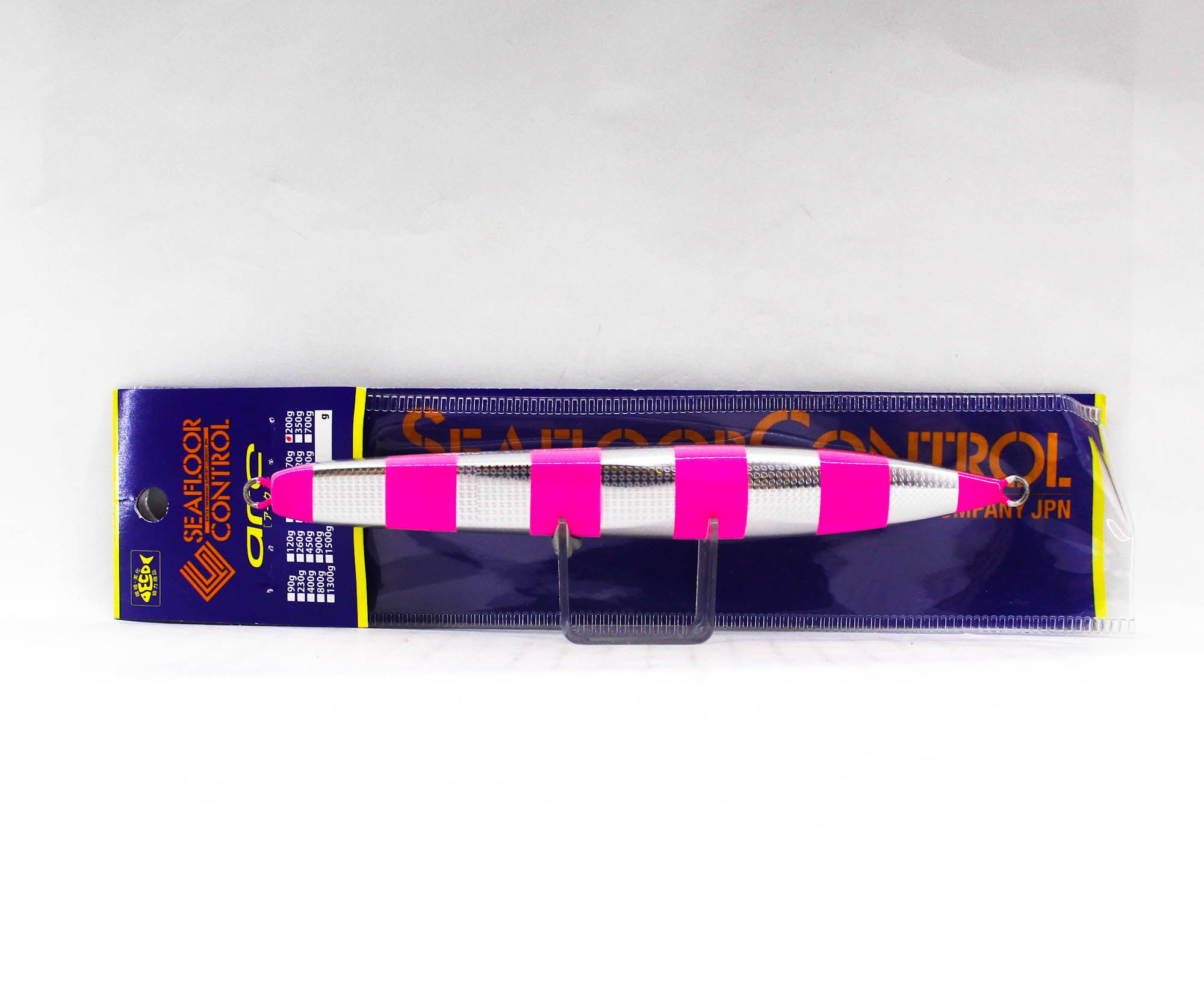 Seafloor Control Metal Jig Arc 200 grams Zebra Pink GR (0913)