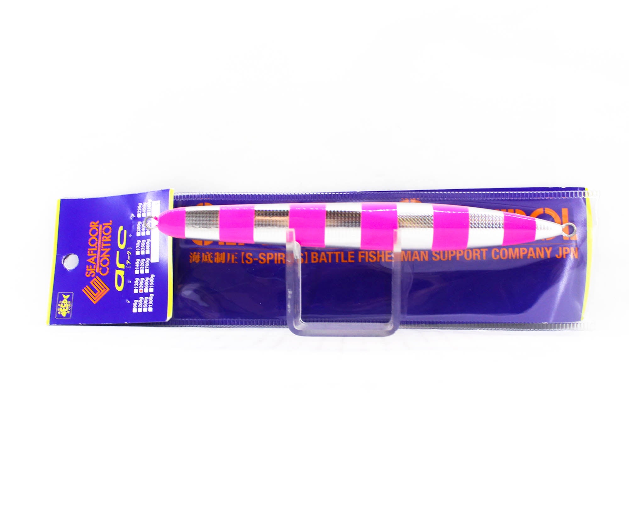 Seafloor Control Metal Jig Arc 290 grams Zebra Pink GR (0944)