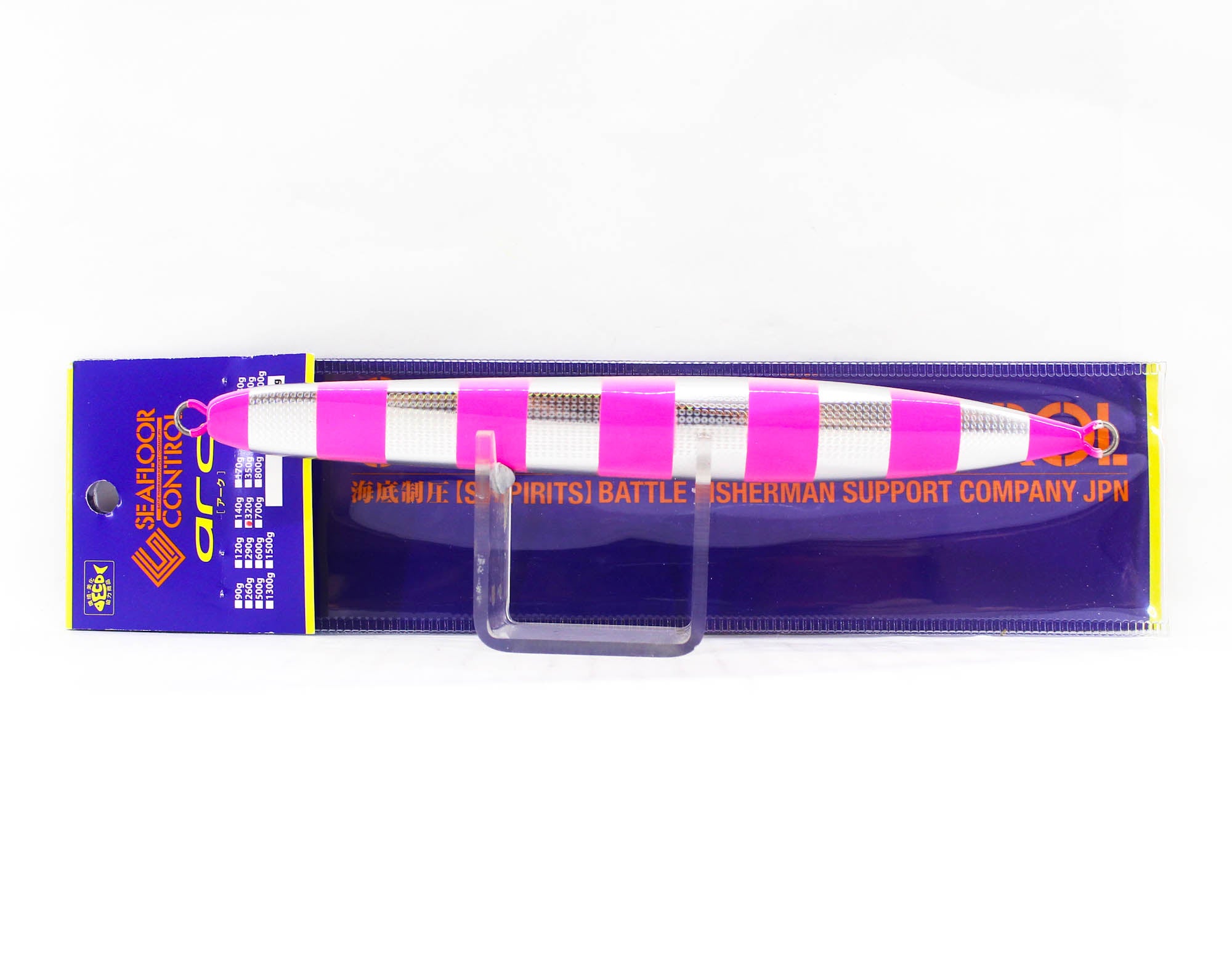 Seafloor Control Metal Jig Arc 320 grams Zebra Pink GR (0951)