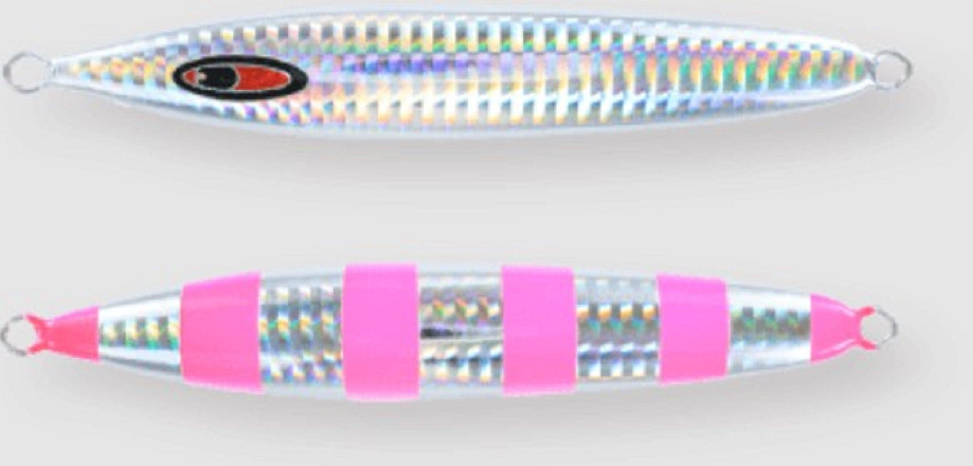 Seafloor Control Metal Jig Abyss 230 grams Silver Pink Zebra Glow GR (7417)