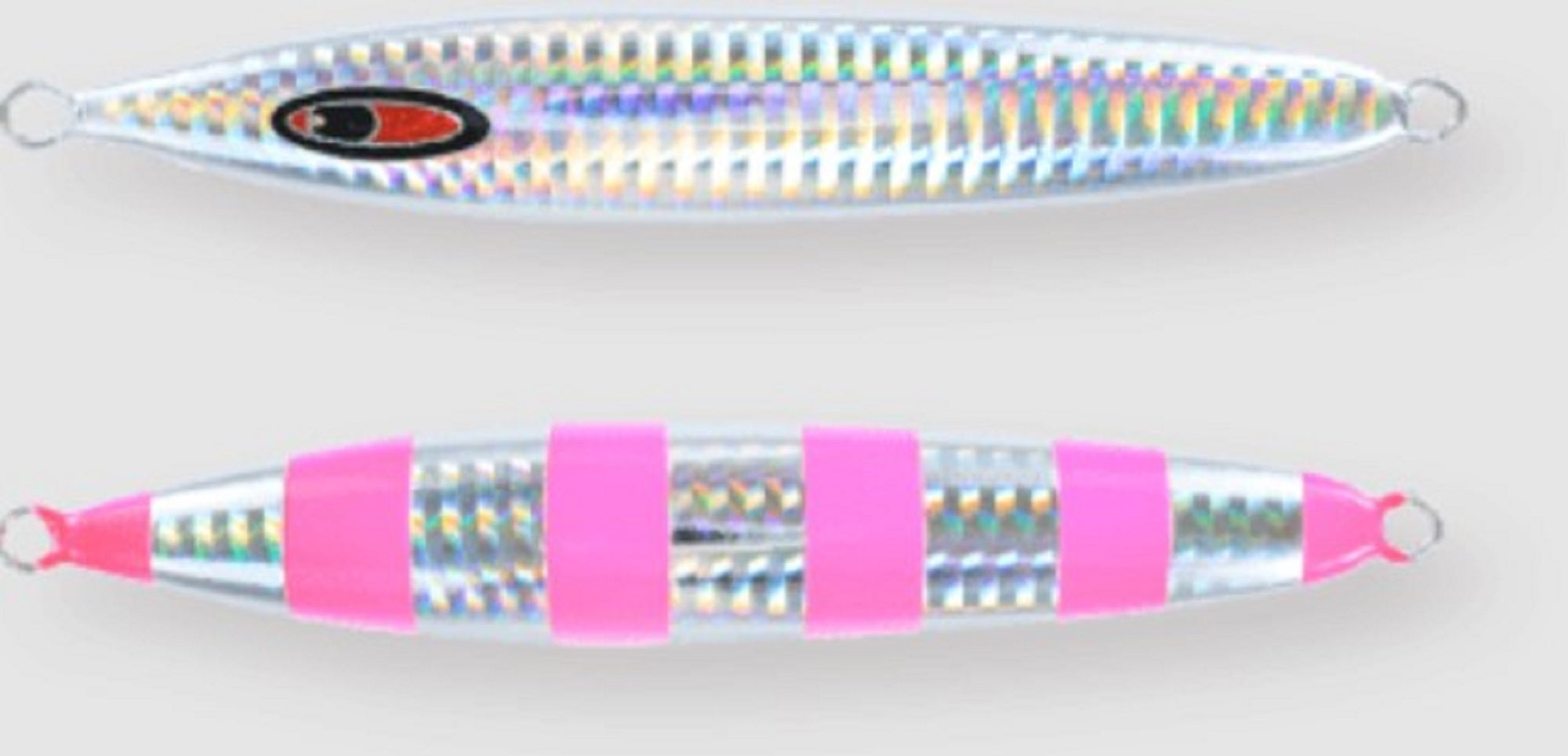 Seafloor Control Metal Jig Abyss 290 grams Silver Pink Zebra Glow GR (7431)