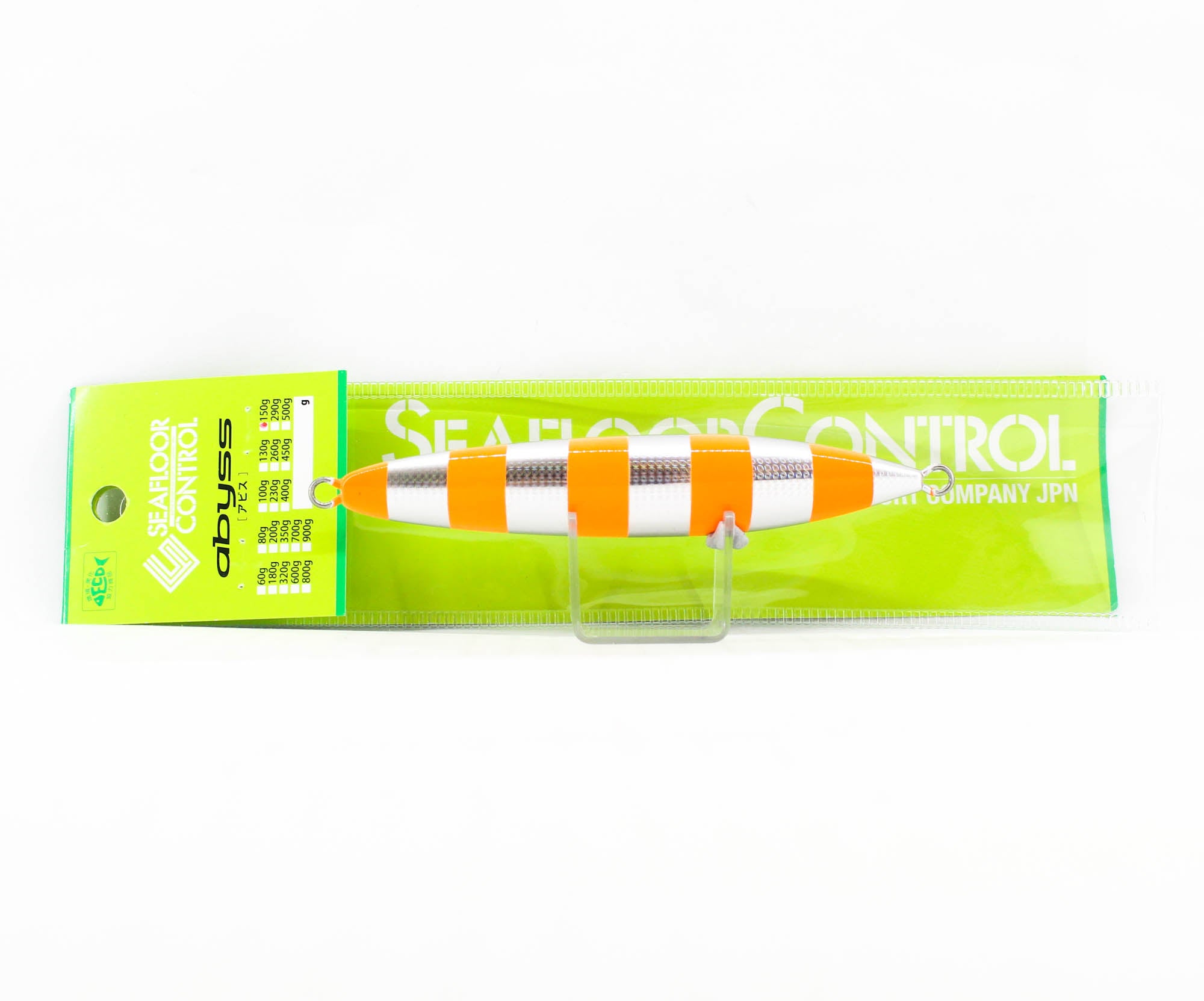 Seafloor Control Metal Jig Abyss 150 grams Zebra Orange GR (7578)