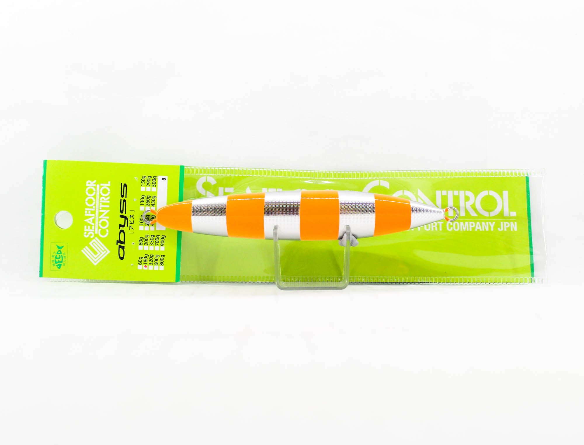Seafloor Control Metal Jig Abyss 180 grams Zebra Orange GR (7585)