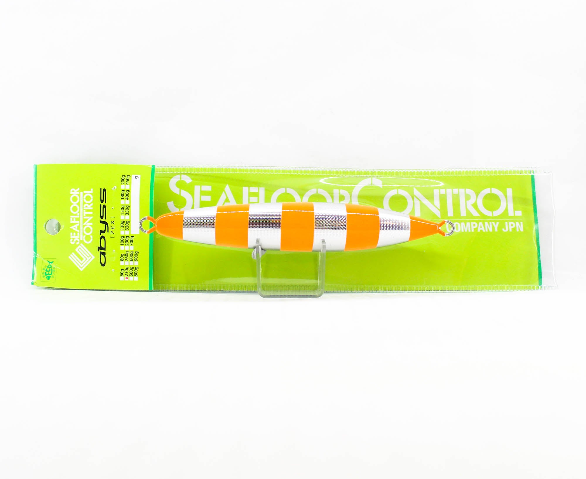 Seafloor Control Metal Jig Abyss 230 grams Zebra Orange GR (7608)