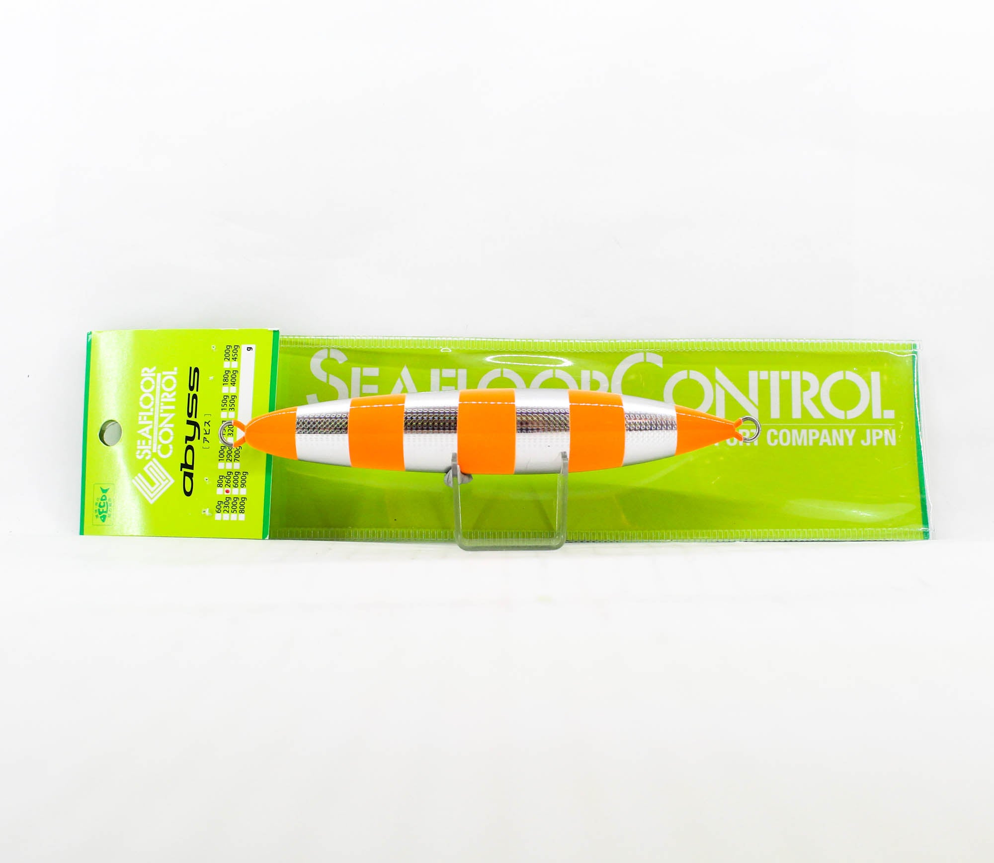 Seafloor Control Metal Jig Abyss 260 grams Zebra Orange GR (7615)