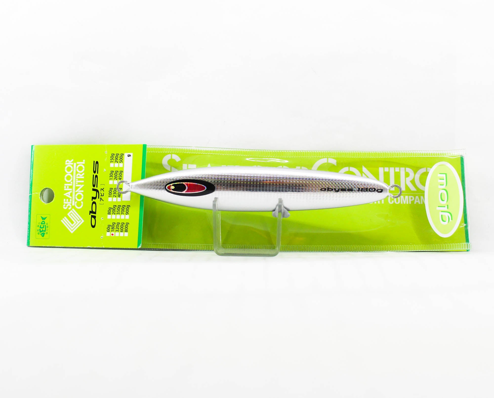 Seafloor Control Metal Jig Abyss 180 grams Silver Glow GR (8711)
