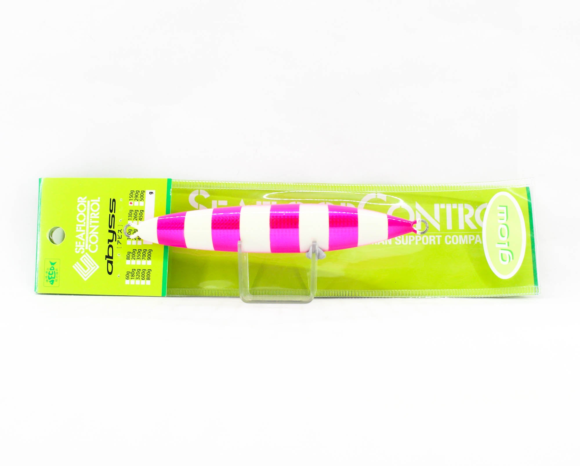Seafloor Control Metal Jig Abyss 150 grams Chart Pink Zebra Glow GR (8896)