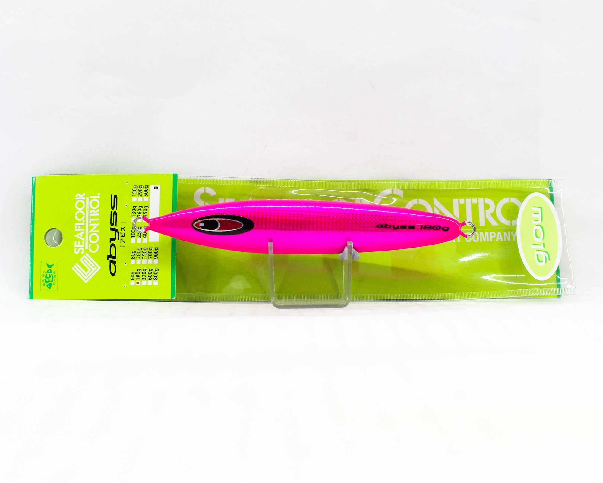 Seafloor Control Metal Jig Abyss 180 grams Chart Pink Zebra Glow GR (8902)