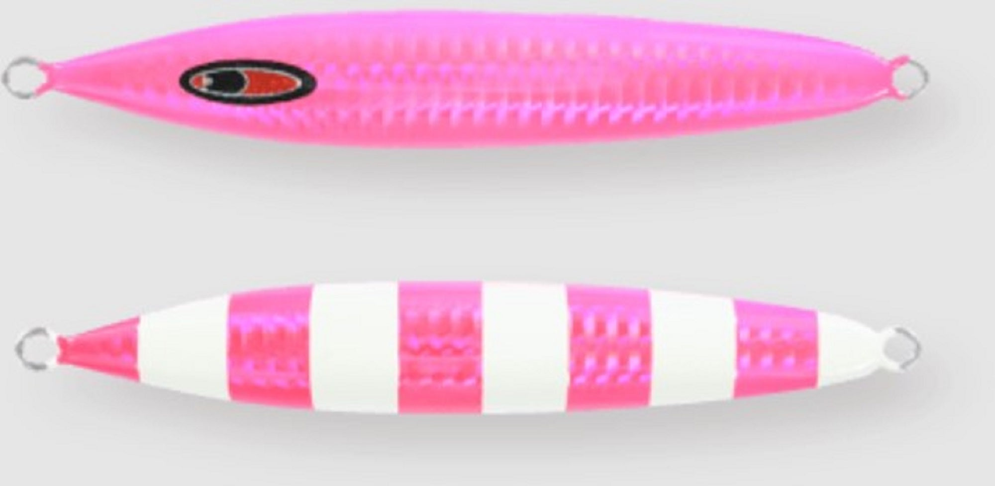 Seafloor Control Metal Jig Abyss 230 grams Chart Pink Zebra Glow GR (8926)